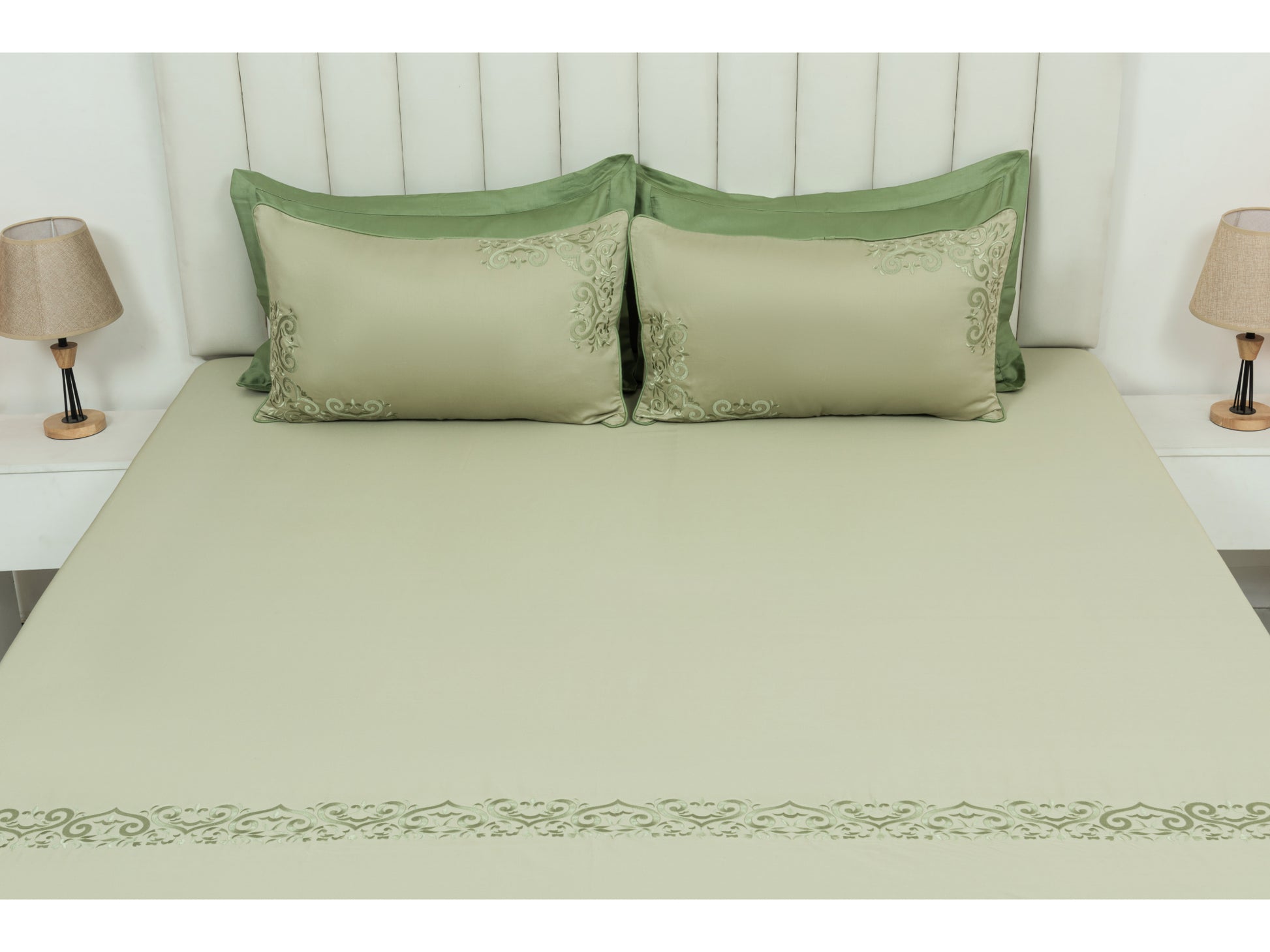 EMBROIDERY BEDSHEET 100% COTTON (3PCS) - Bedding Bliss