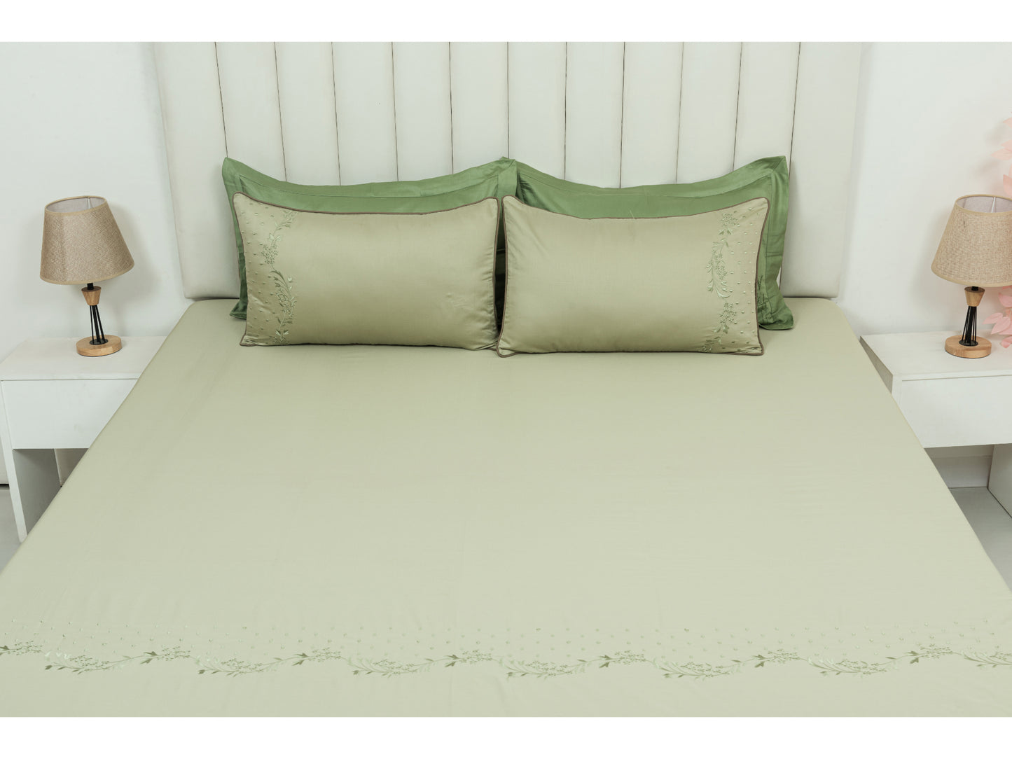 EMBROIDERY BEDSHEET 100% COTTON (3PCS) - Bedding Bliss