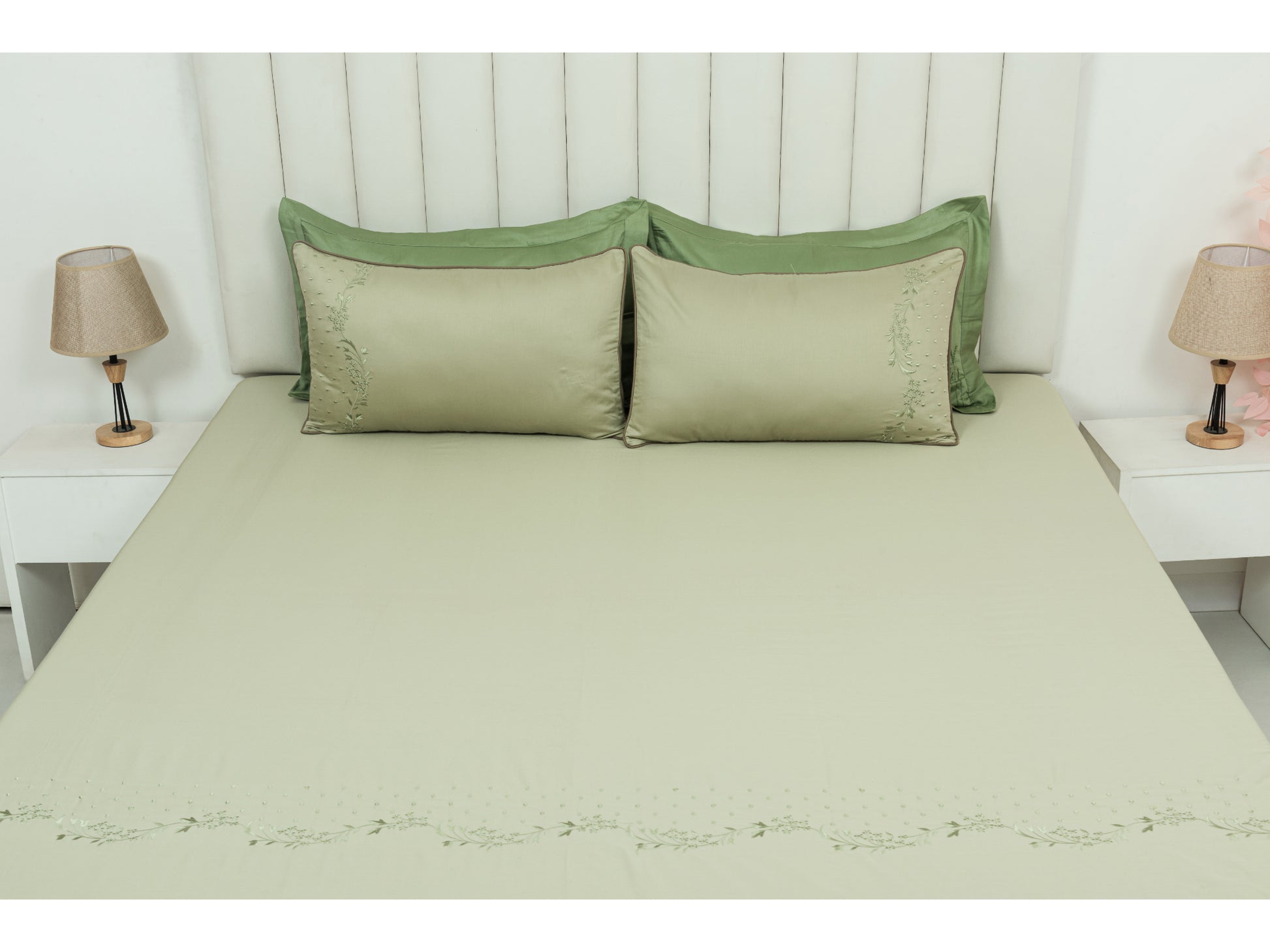 EMBROIDERY BEDSHEET 100% COTTON (3PCS) - Bedding Bliss