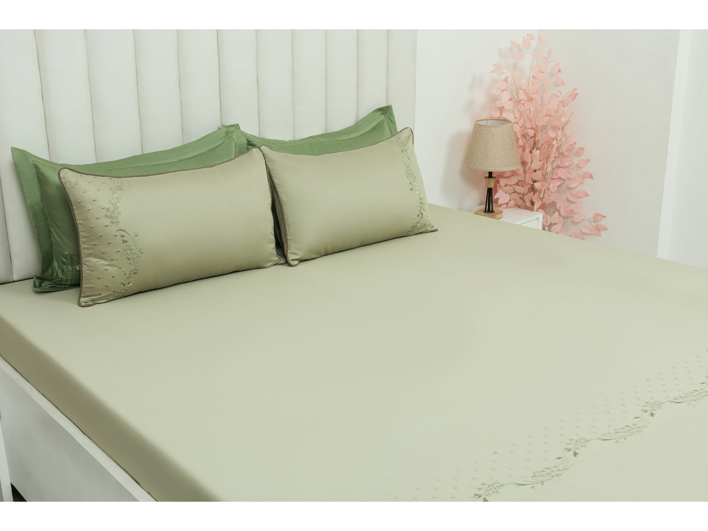 EMBROIDERY BEDSHEET 100% COTTON (3PCS) - Bedding Bliss