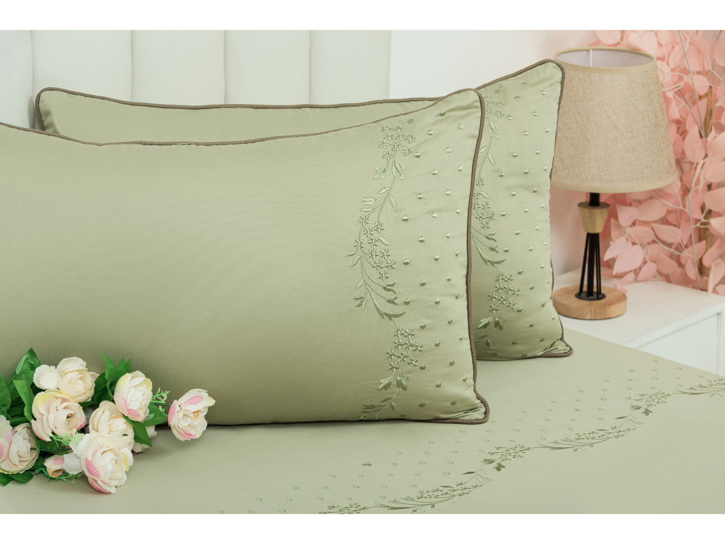 EMBROIDERY BEDSHEET 100% COTTON (3PCS) - Bedding Bliss