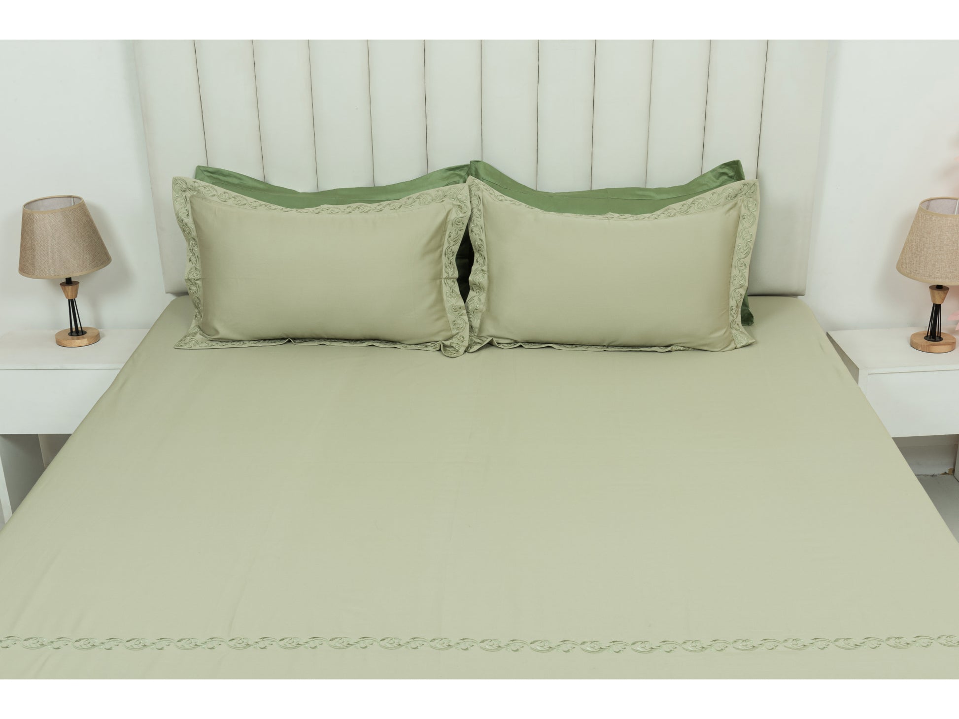 EMBROIDERY BEDSHEET 100% COTTON (3PCS) - Bedding Bliss