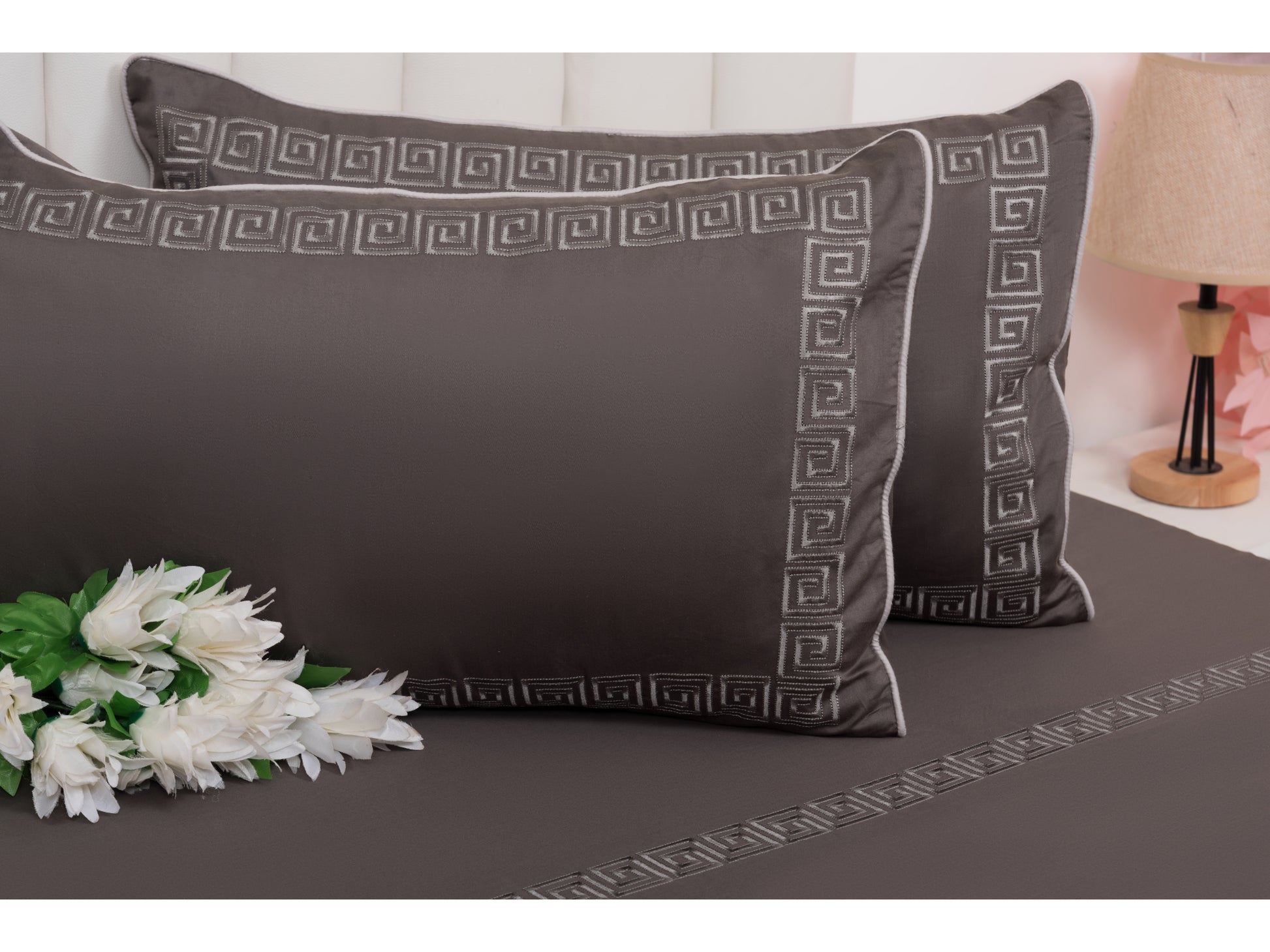 EMBROIDERY BEDSHEET 100% COTTON (3PCS) - Bedding Bliss