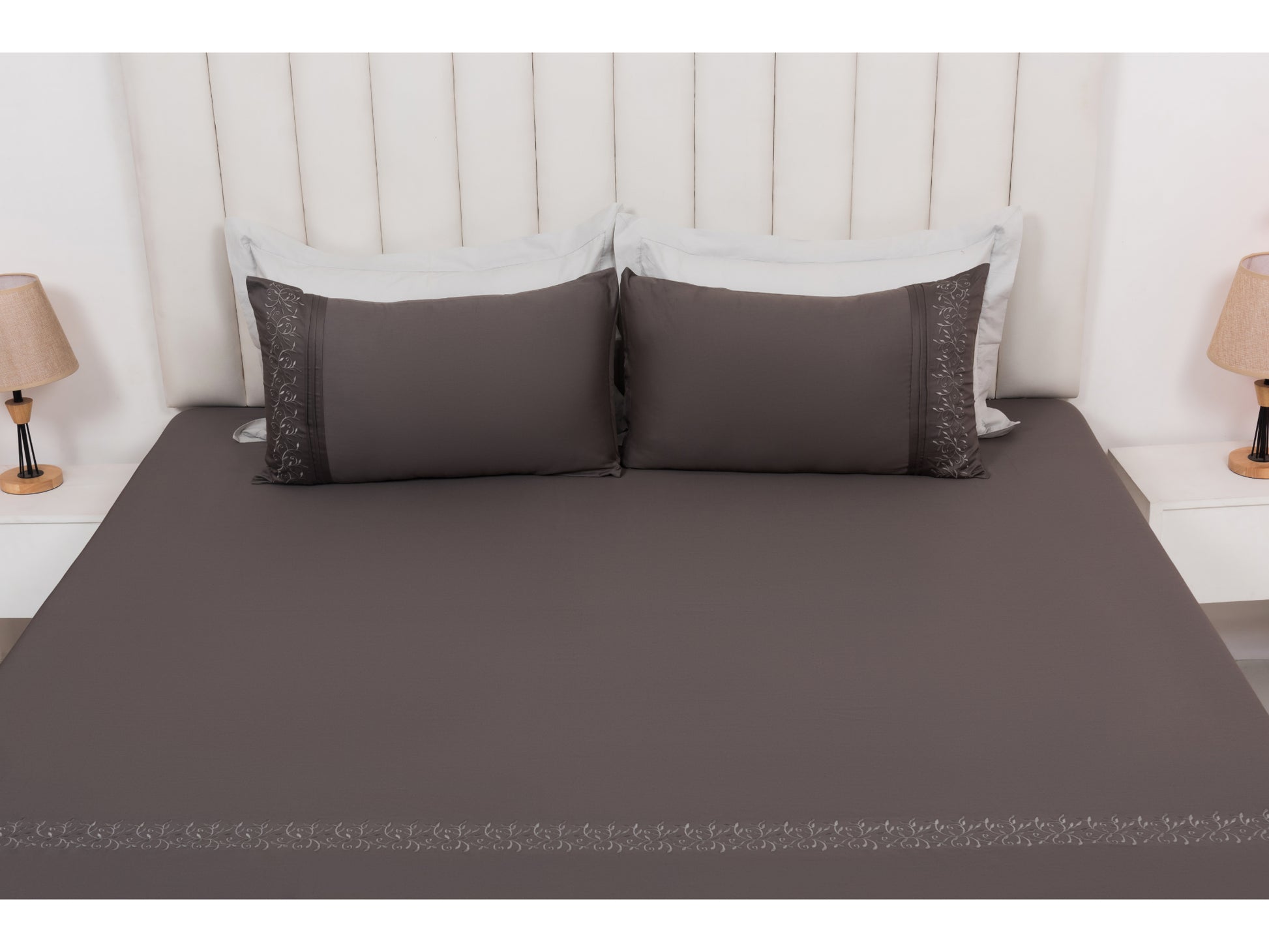 EMBROIDERY BEDSHEET 100% COTTON (3PCS) - Bedding Bliss