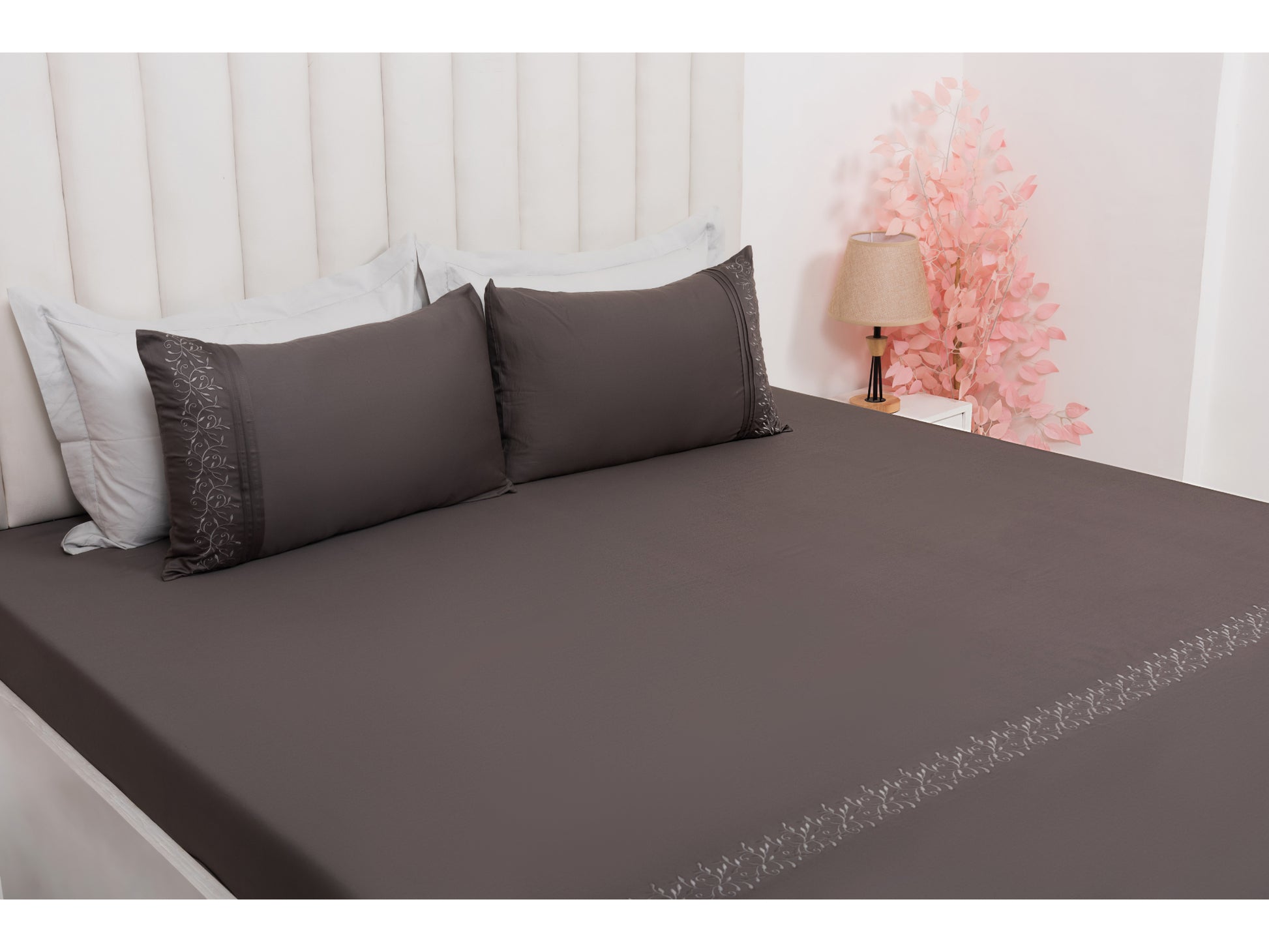 EMBROIDERY BEDSHEET 100% COTTON (3PCS) - Bedding Bliss