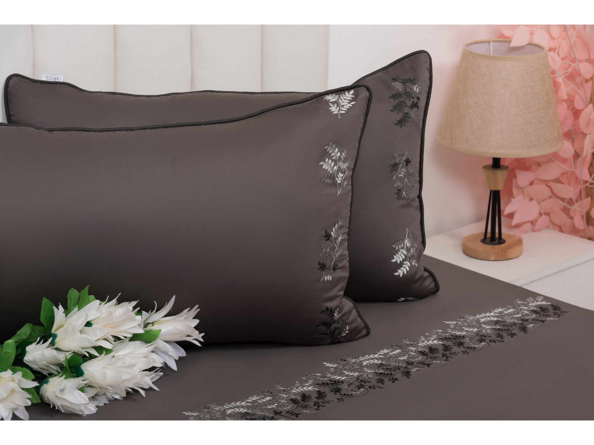 EMBROIDERY BEDSHEET 100% COTTON (3PCS) - Bedding Bliss