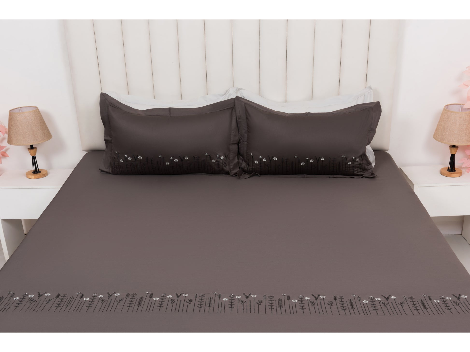 EMBROIDERY BEDSHEET 100% COTTON (3PCS) - Bedding Bliss
