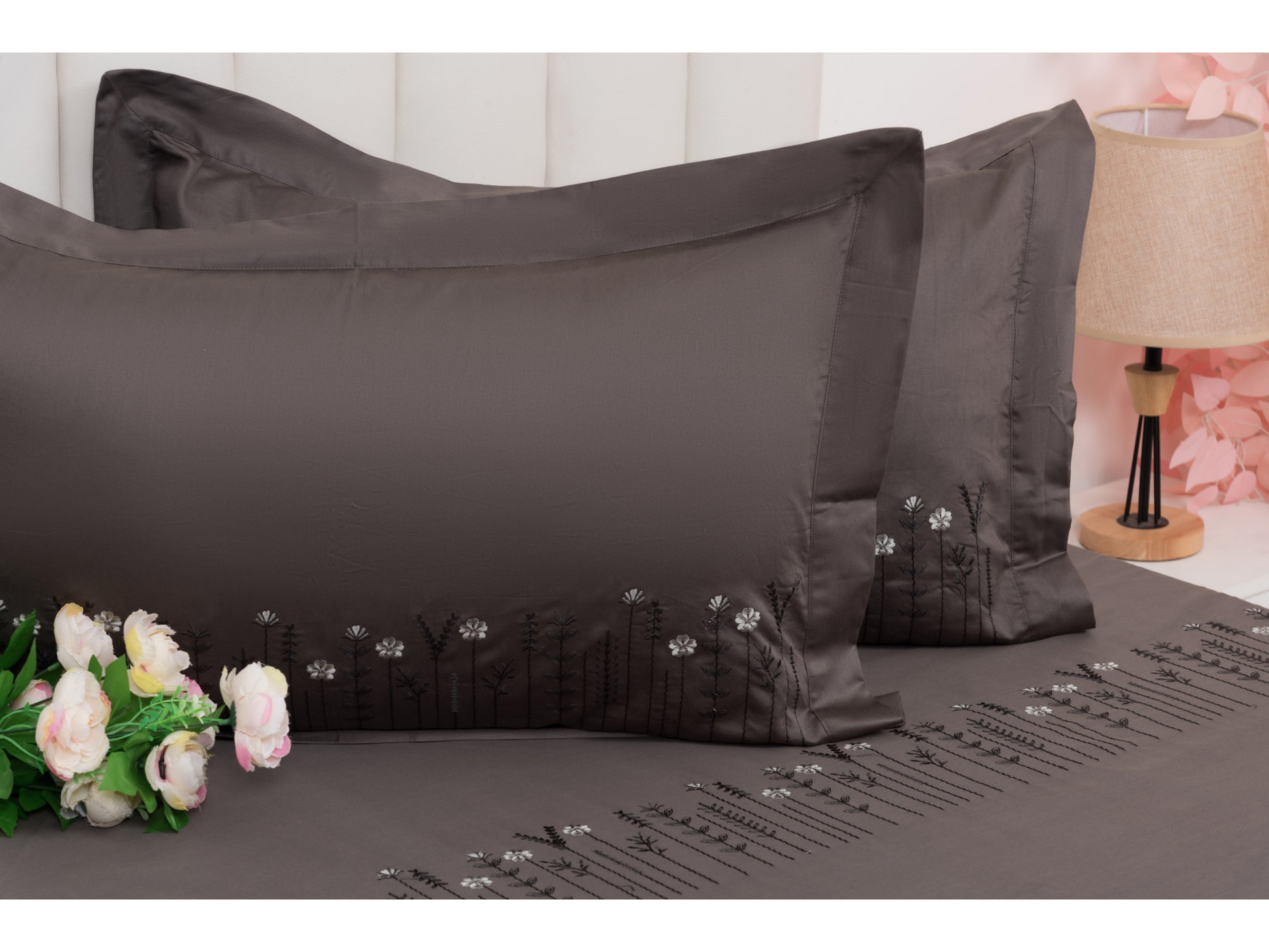 EMBROIDERY BEDSHEET 100% COTTON (3PCS) - Bedding Bliss