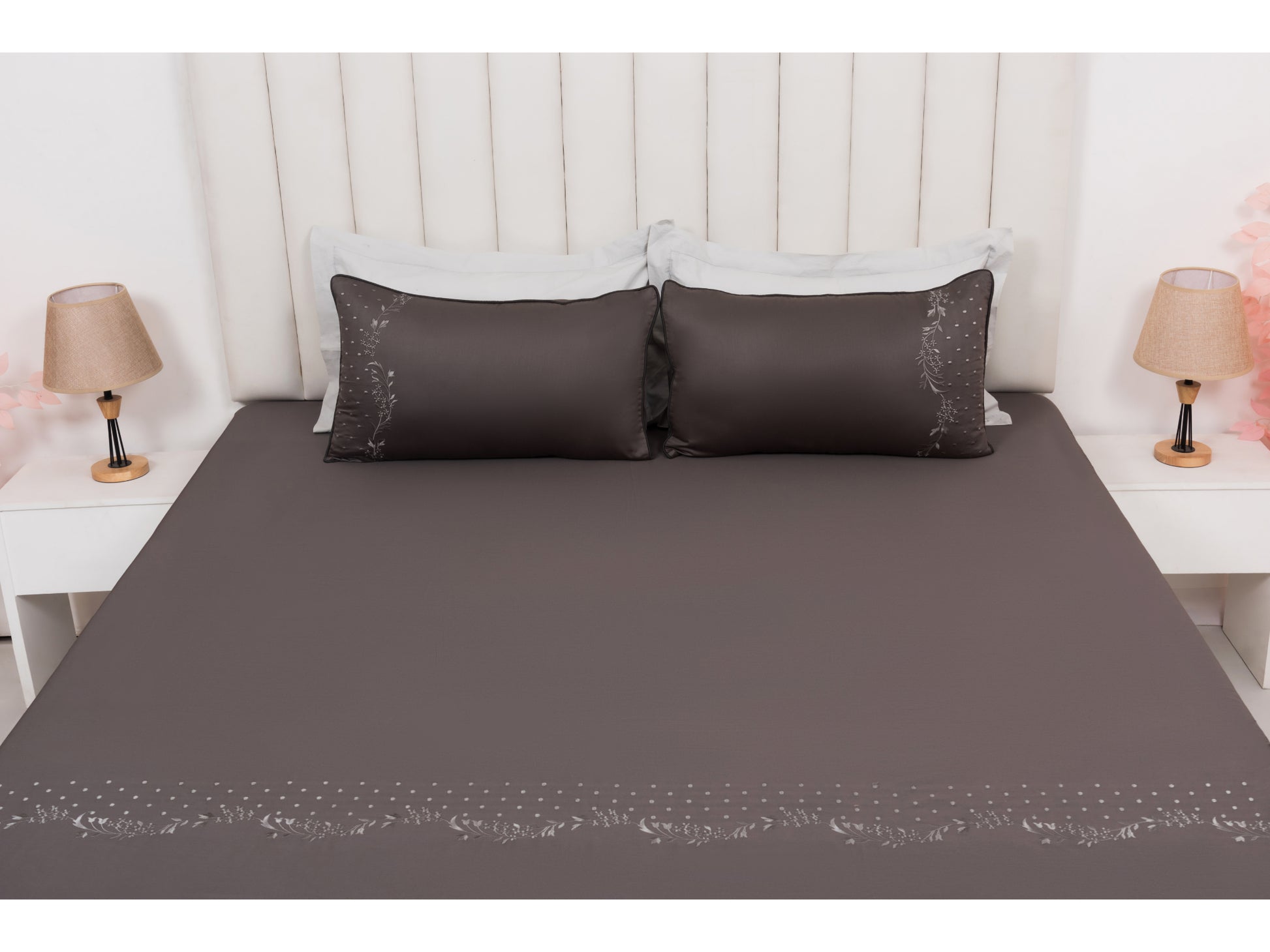 EMBROIDERY BEDSHEET 100% COTTON (3PCS) - Bedding Bliss