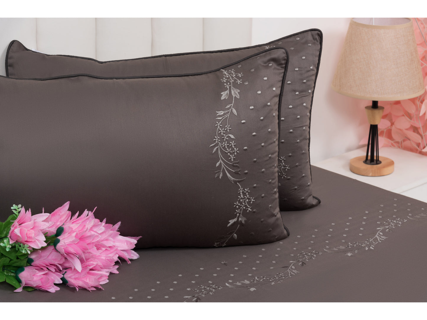EMBROIDERY BEDSHEET 100% COTTON (3PCS) - Bedding Bliss