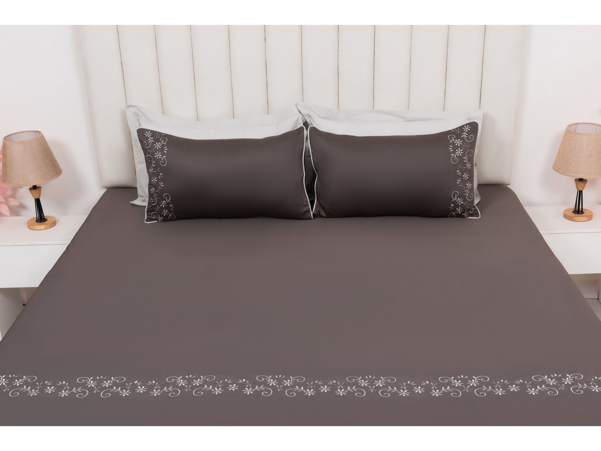 EMBROIDERY BEDSHEET 100% COTTON (3PCS) - Bedding Bliss