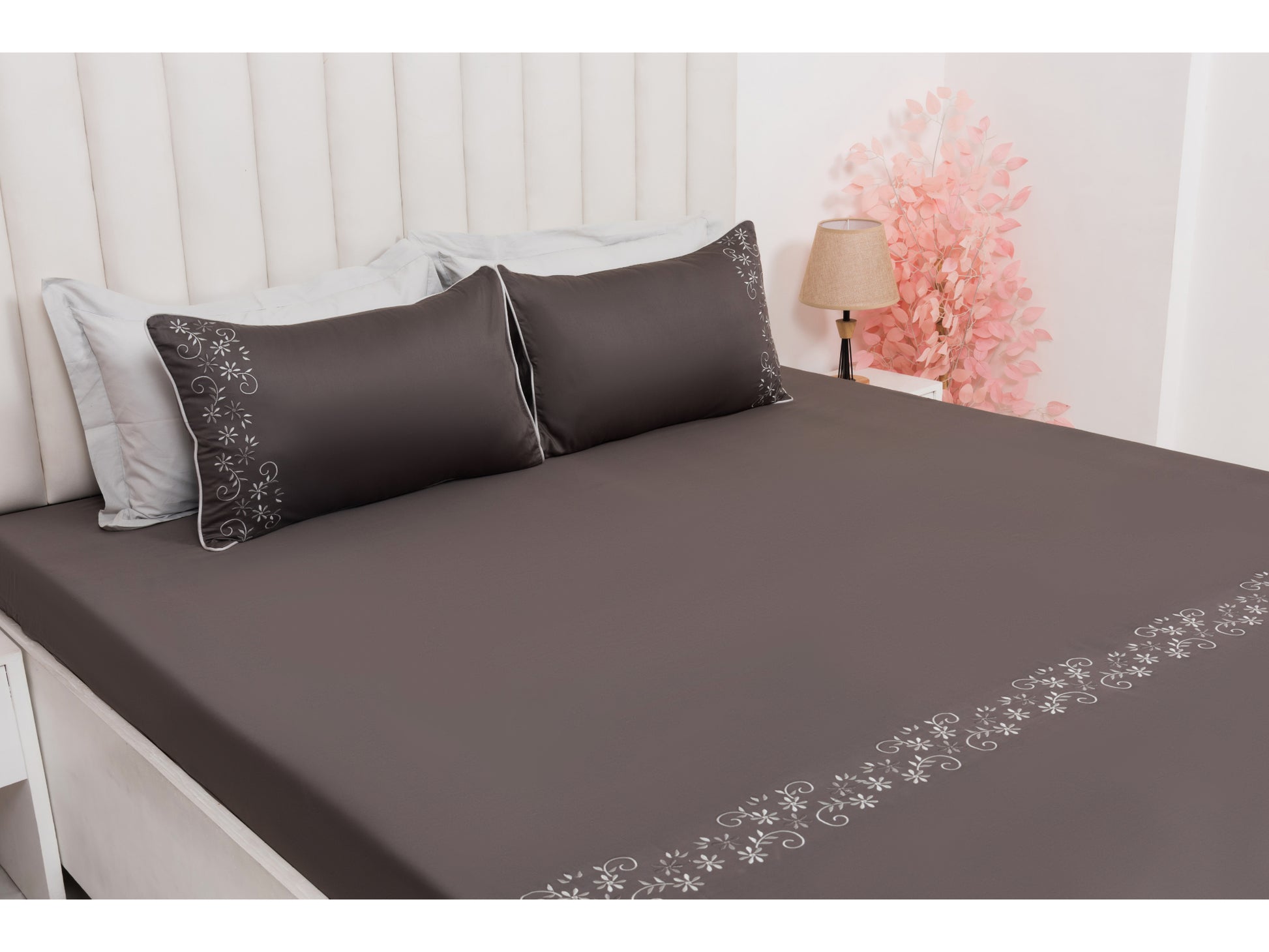 EMBROIDERY BEDSHEET 100% COTTON (3PCS) - Bedding Bliss