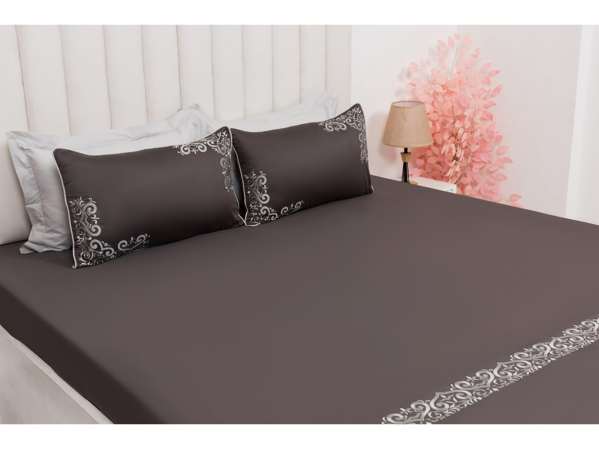 EMBROIDERY BEDSHEET 100% COTTON (3PCS) - Bedding Bliss