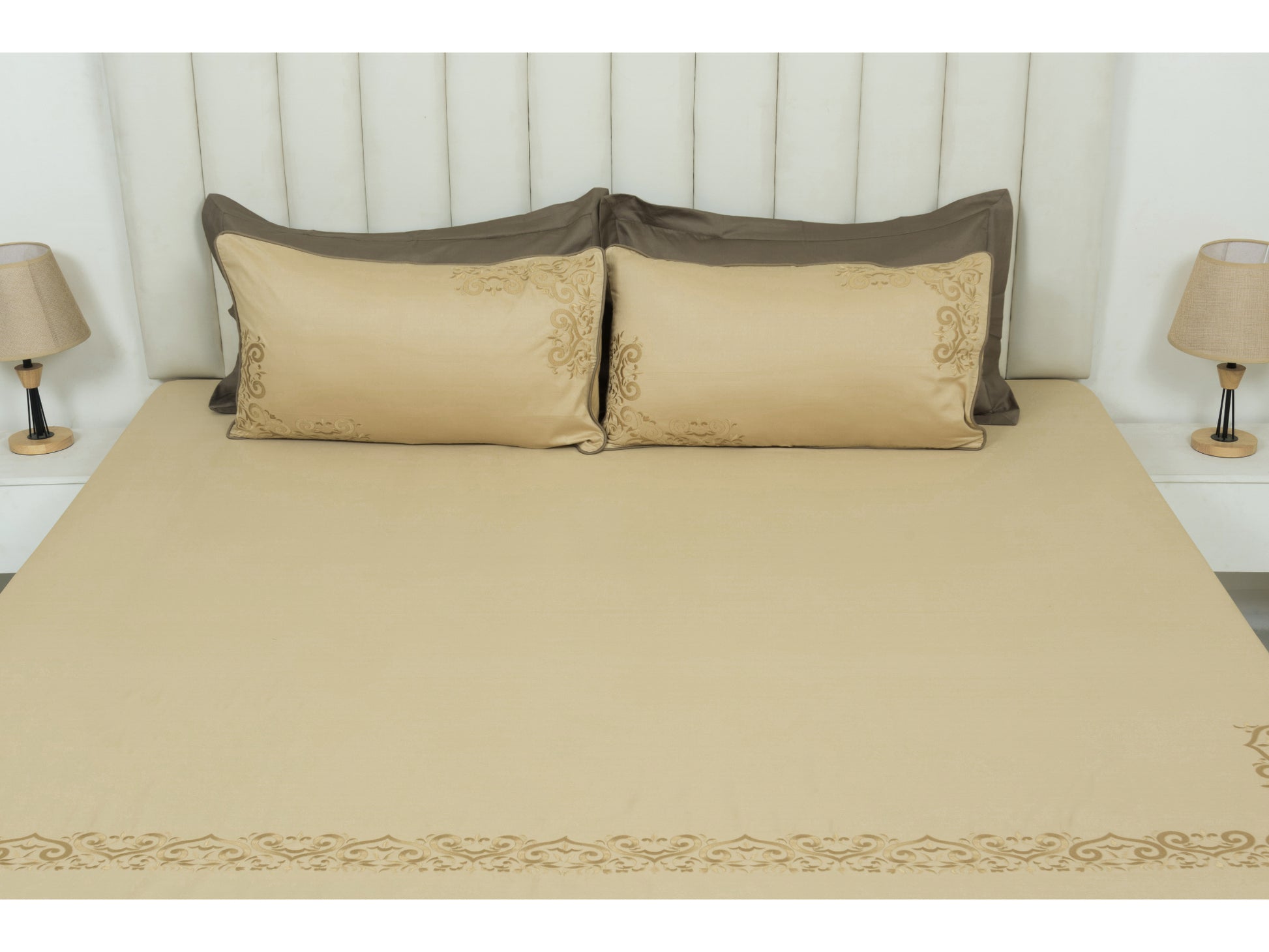 EMBROIDERY BEDSHEET 100% COTTON (3PCS) - Bedding Bliss
