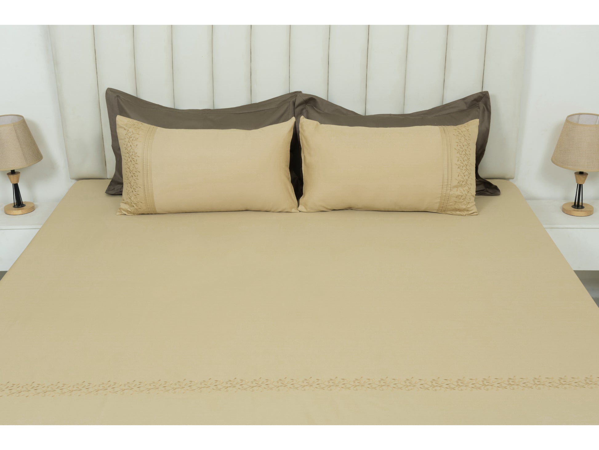 EMBROIDERY BEDSHEET 100% COTTON (3PCS) - Bedding Bliss