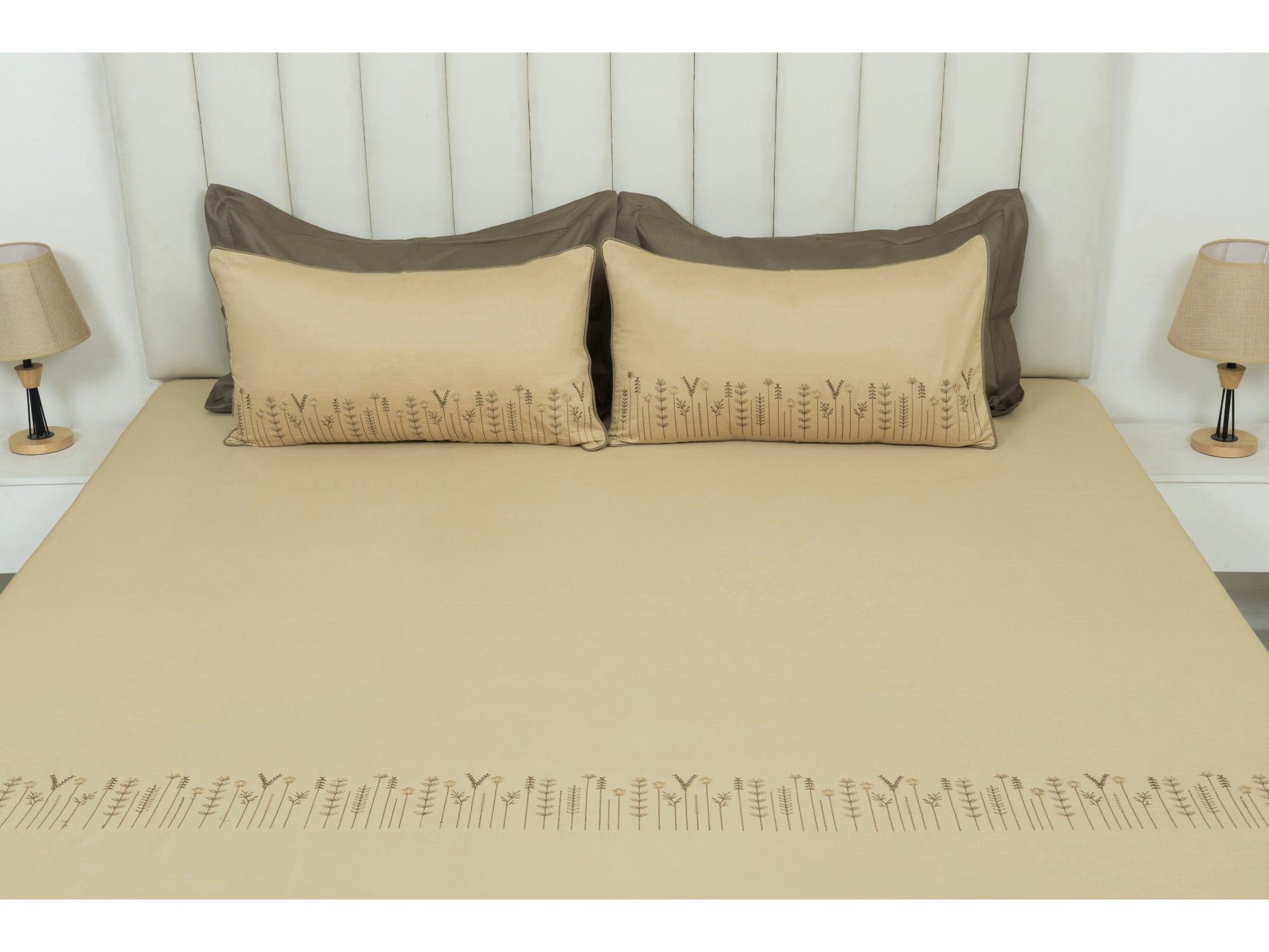 EMBROIDERY BEDSHEET 100% COTTON (3PCS) - Bedding Bliss