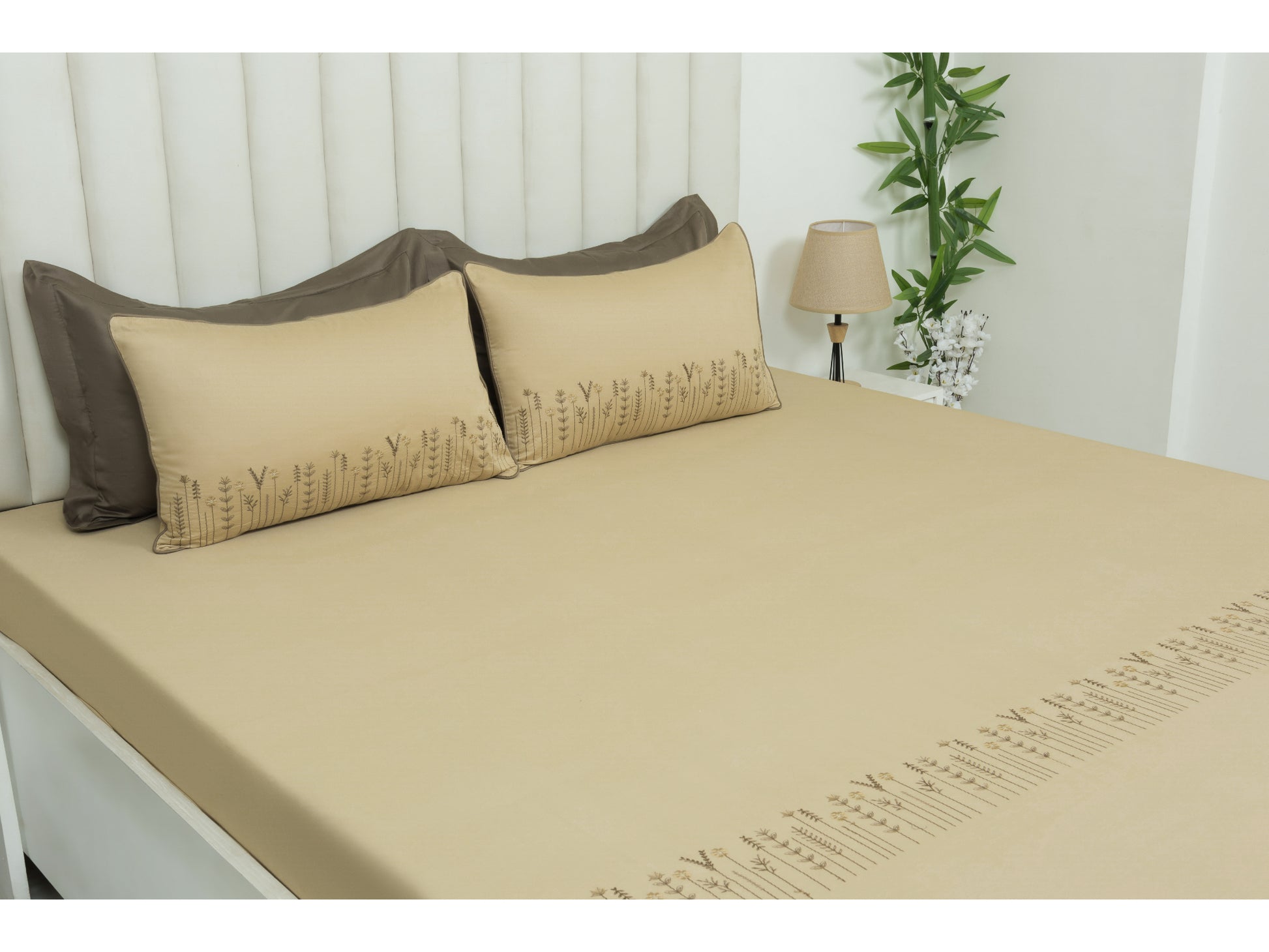 EMBROIDERY BEDSHEET 100% COTTON (3PCS) - Bedding Bliss