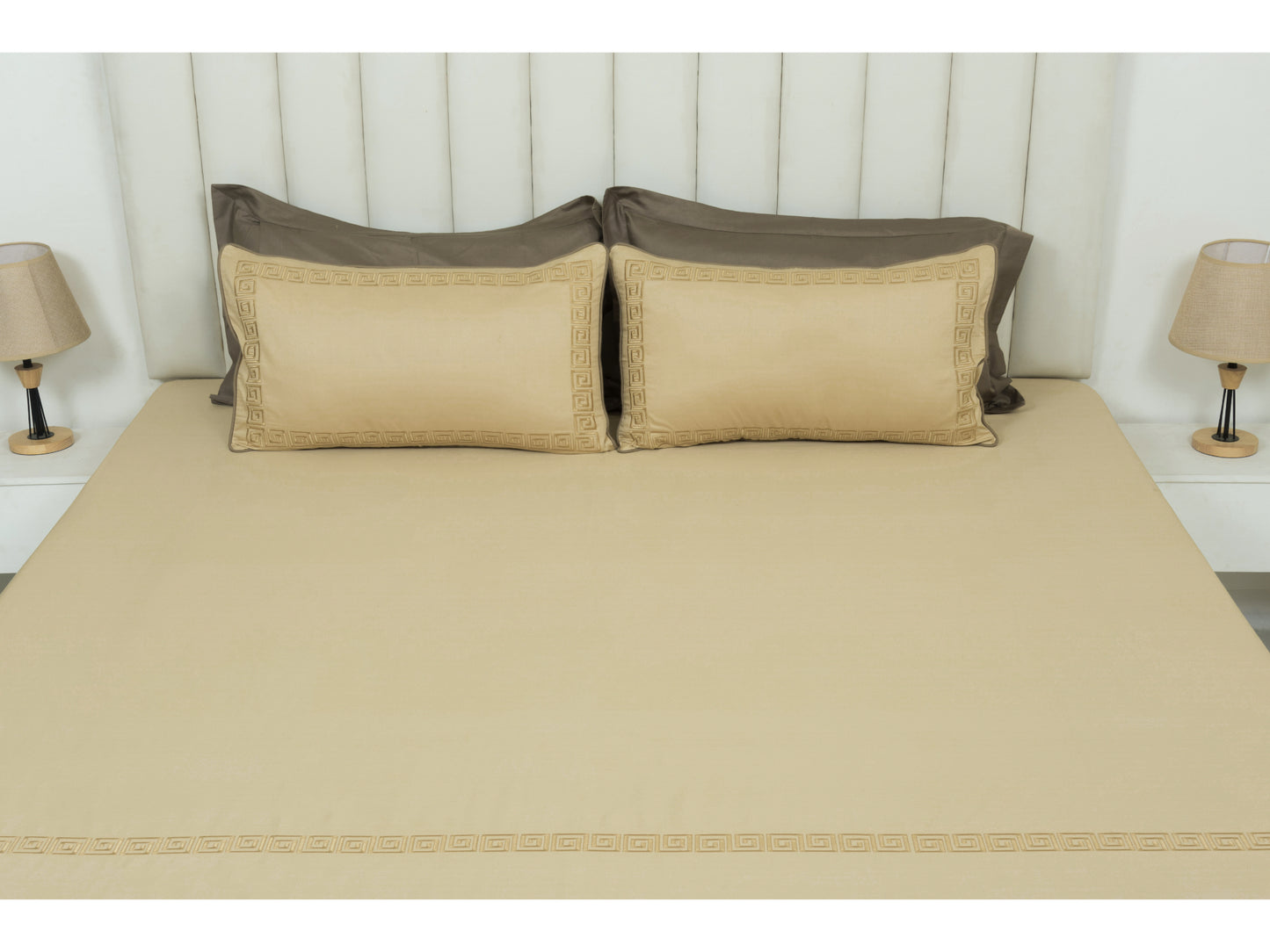 EMBROIDERY BEDSHEET 100% COTTON (3PCS)