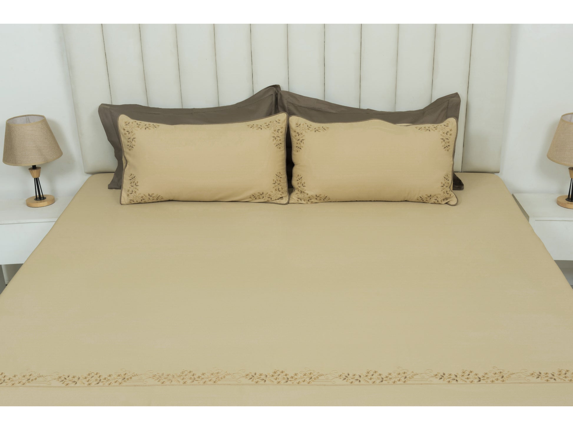 EMBROIDERY BEDSHEET 100% COTTON (3PCS) - Bedding Bliss