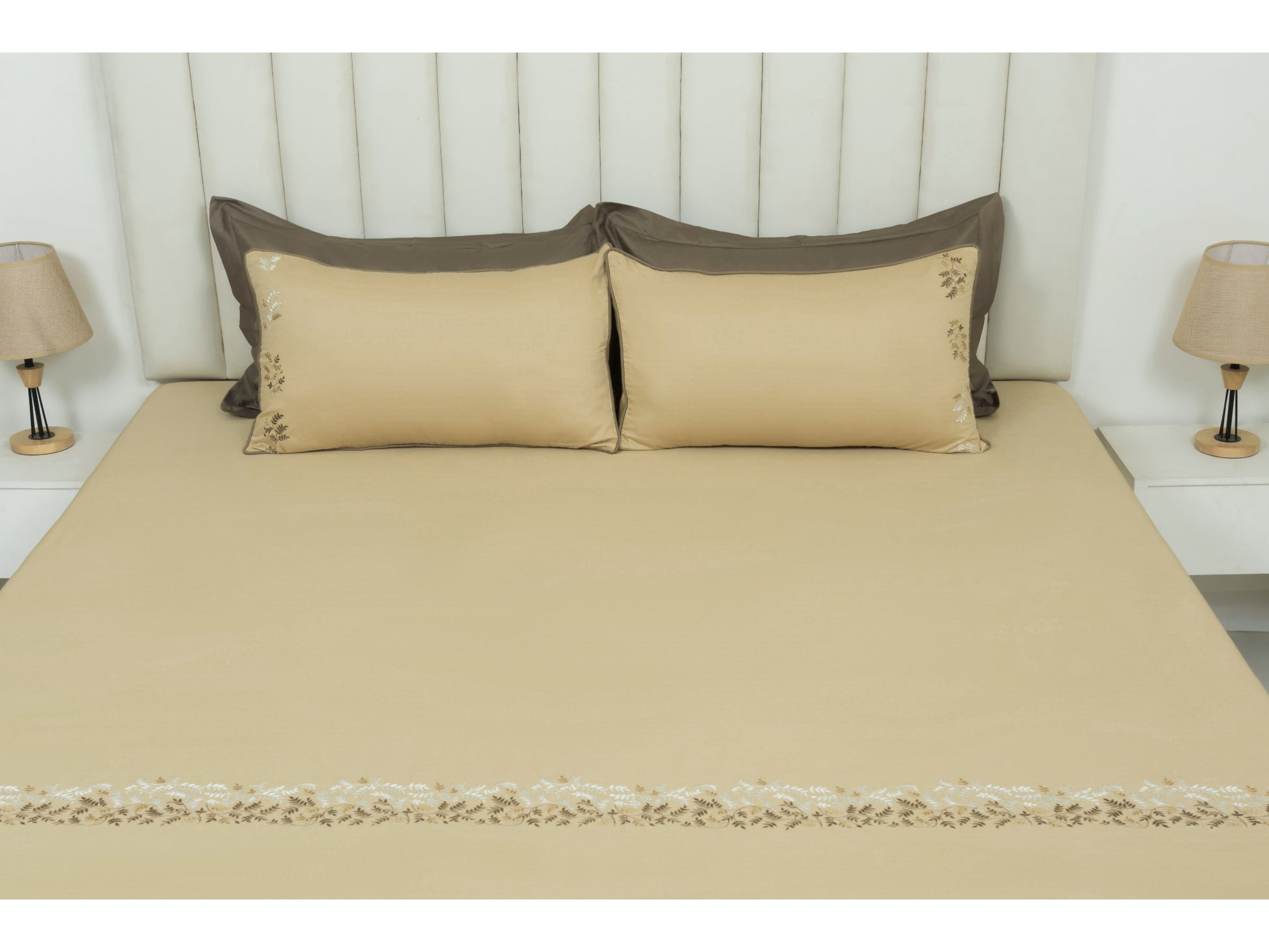 EMBROIDERY BEDSHEET 100% COTTON (3PCS) - Bedding Bliss