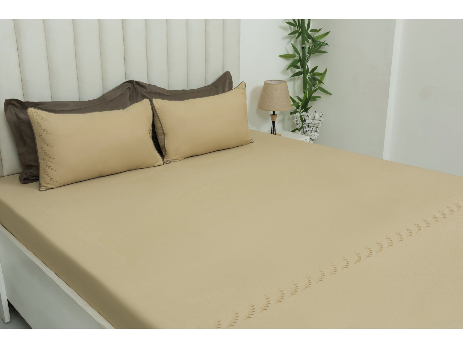EMBROIDERY BEDSHEET 100% COTTON (3PCS) - Bedding Bliss