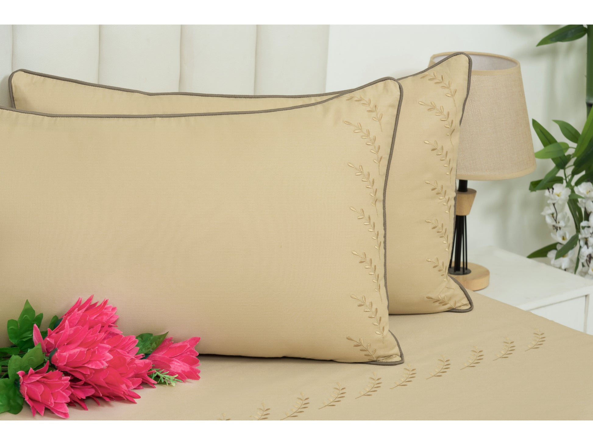 EMBROIDERY BEDSHEET 100% COTTON (3PCS) - Bedding Bliss