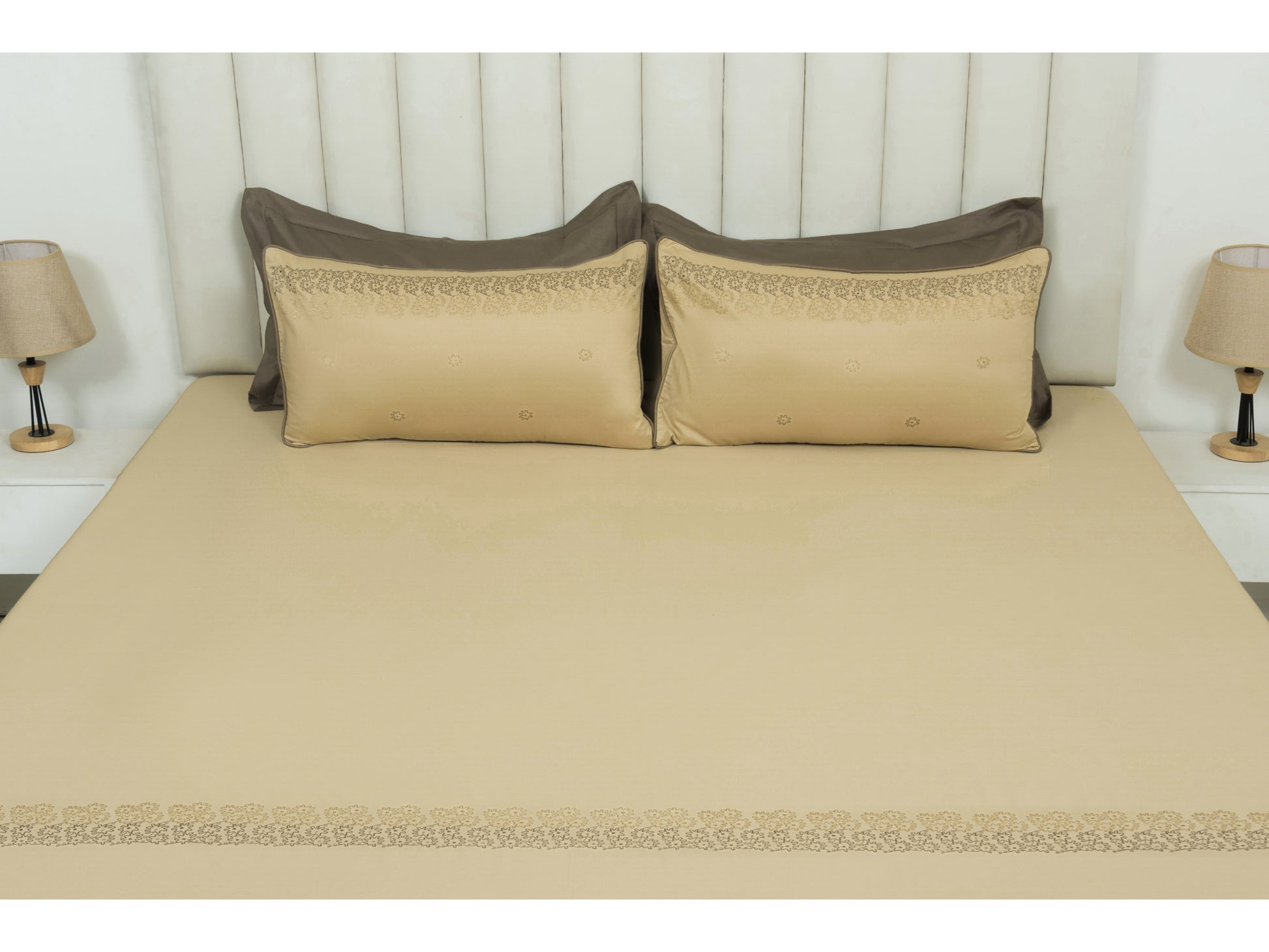 EMBROIDERY BEDSHEET 100% COTTON (3PCS) - Bedding Bliss