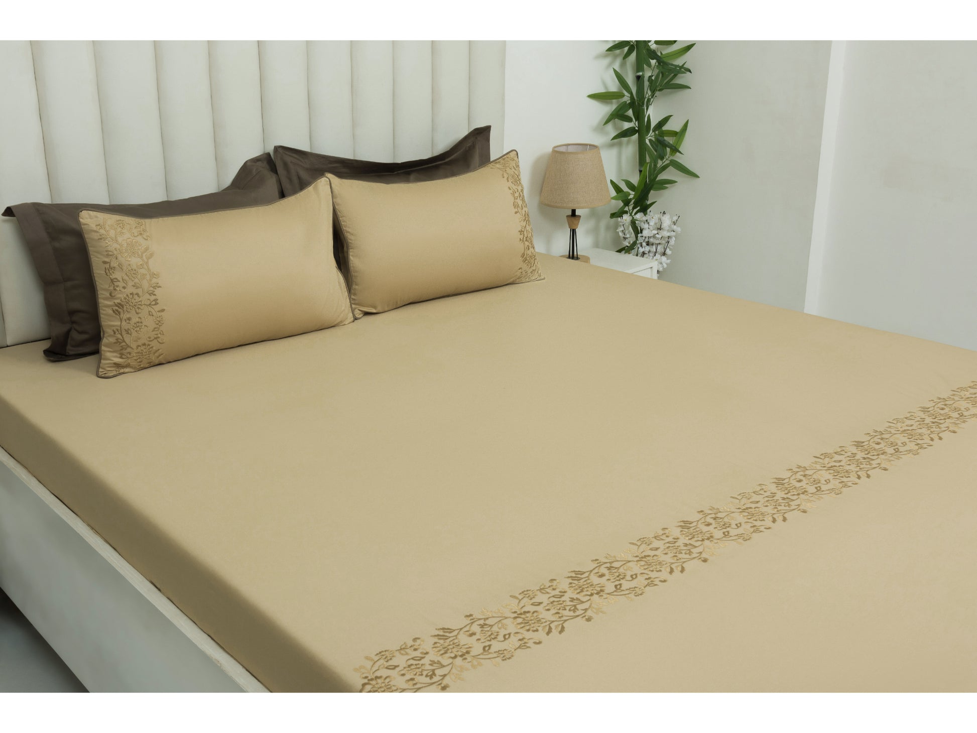 EMBROIDERY BEDSHEET 100% COTTON (3PCS) - Bedding Bliss