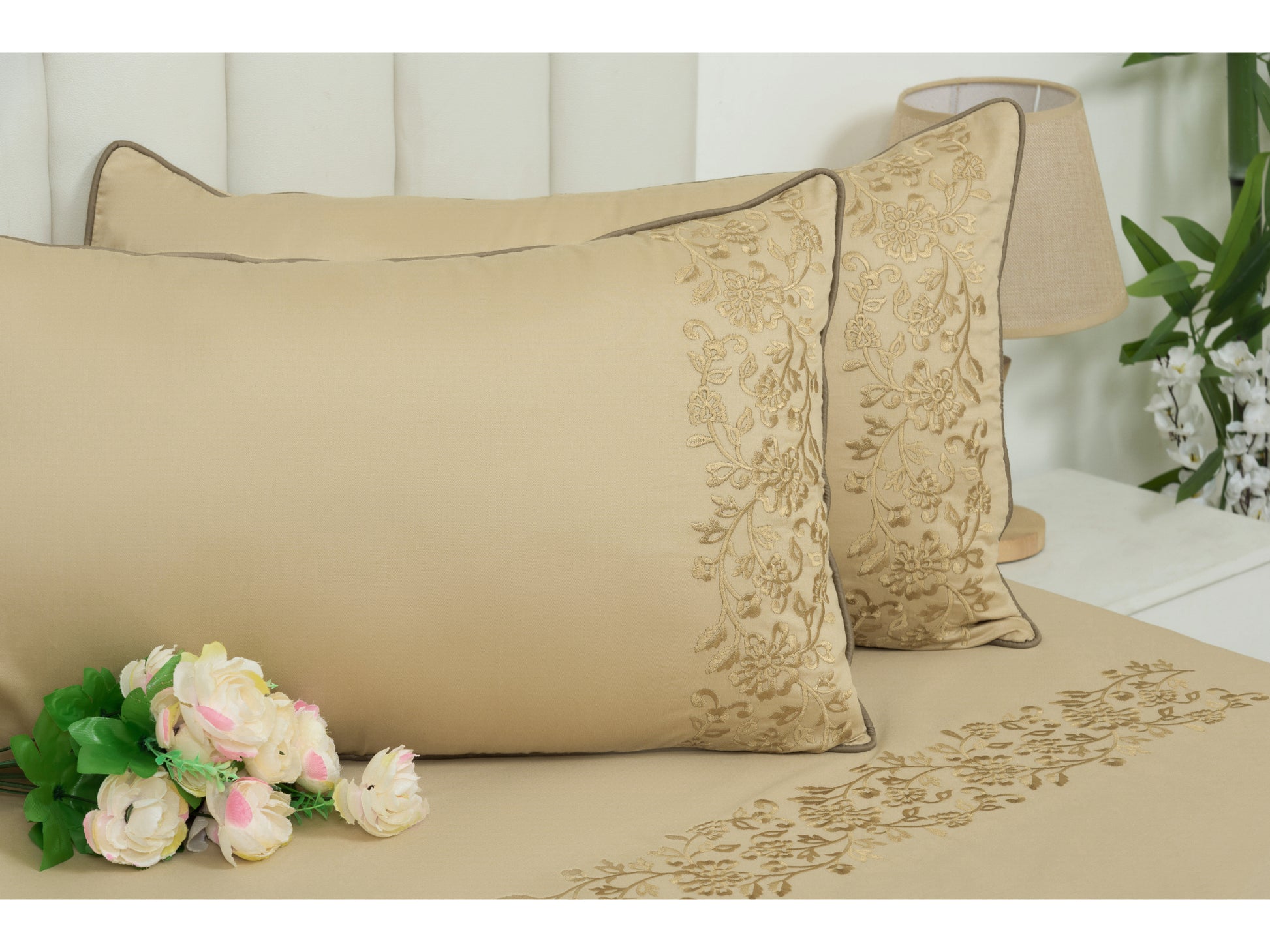 EMBROIDERY BEDSHEET 100% COTTON (3PCS) - Bedding Bliss