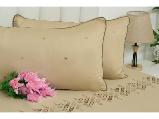 EMBROIDERY BEDSHEET 100% COTTON (3PCS) - Bedding Bliss