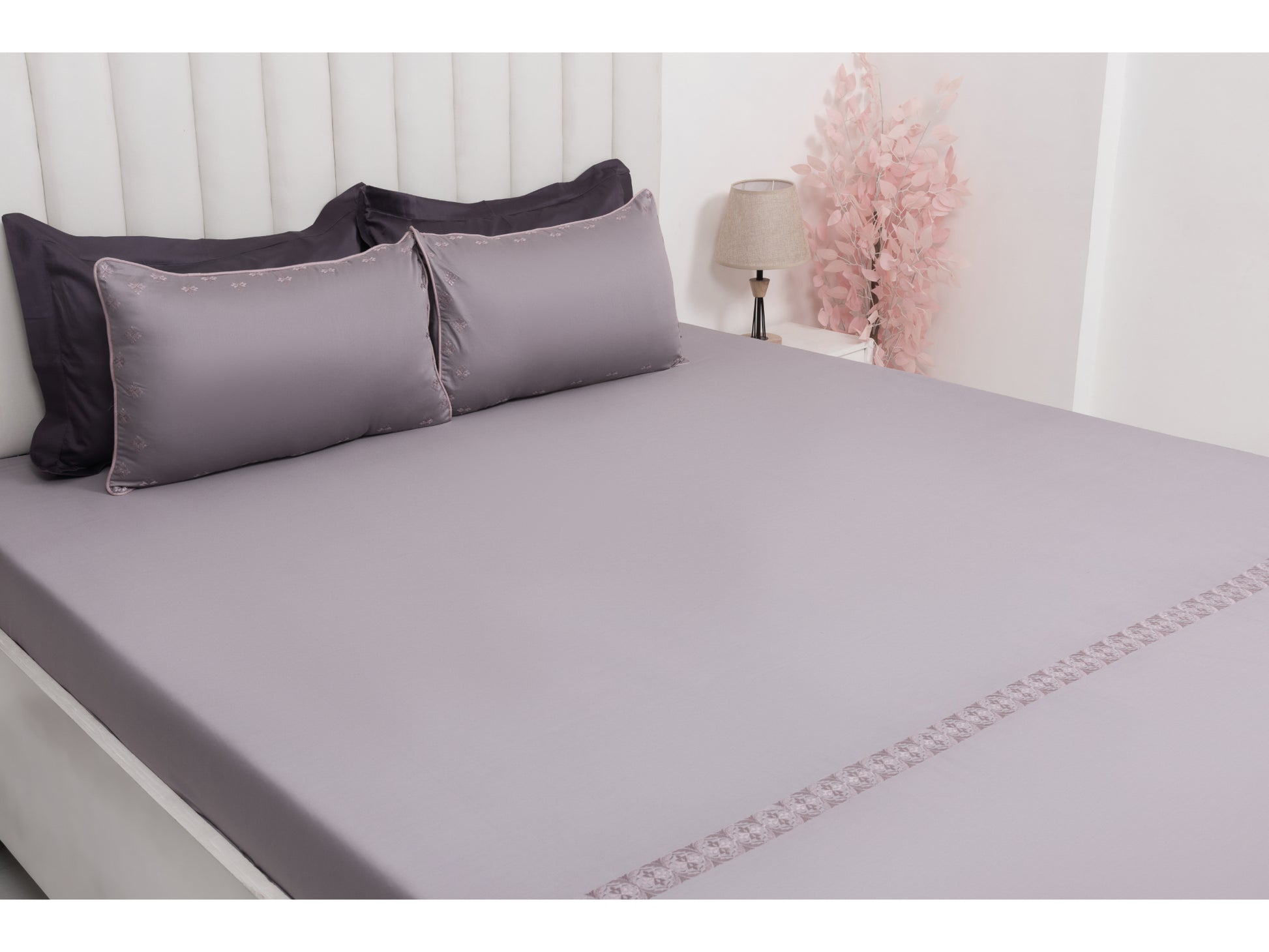 EMBROIDERY BEDSHEET 100% COTTON (3PCS) - Bedding Bliss