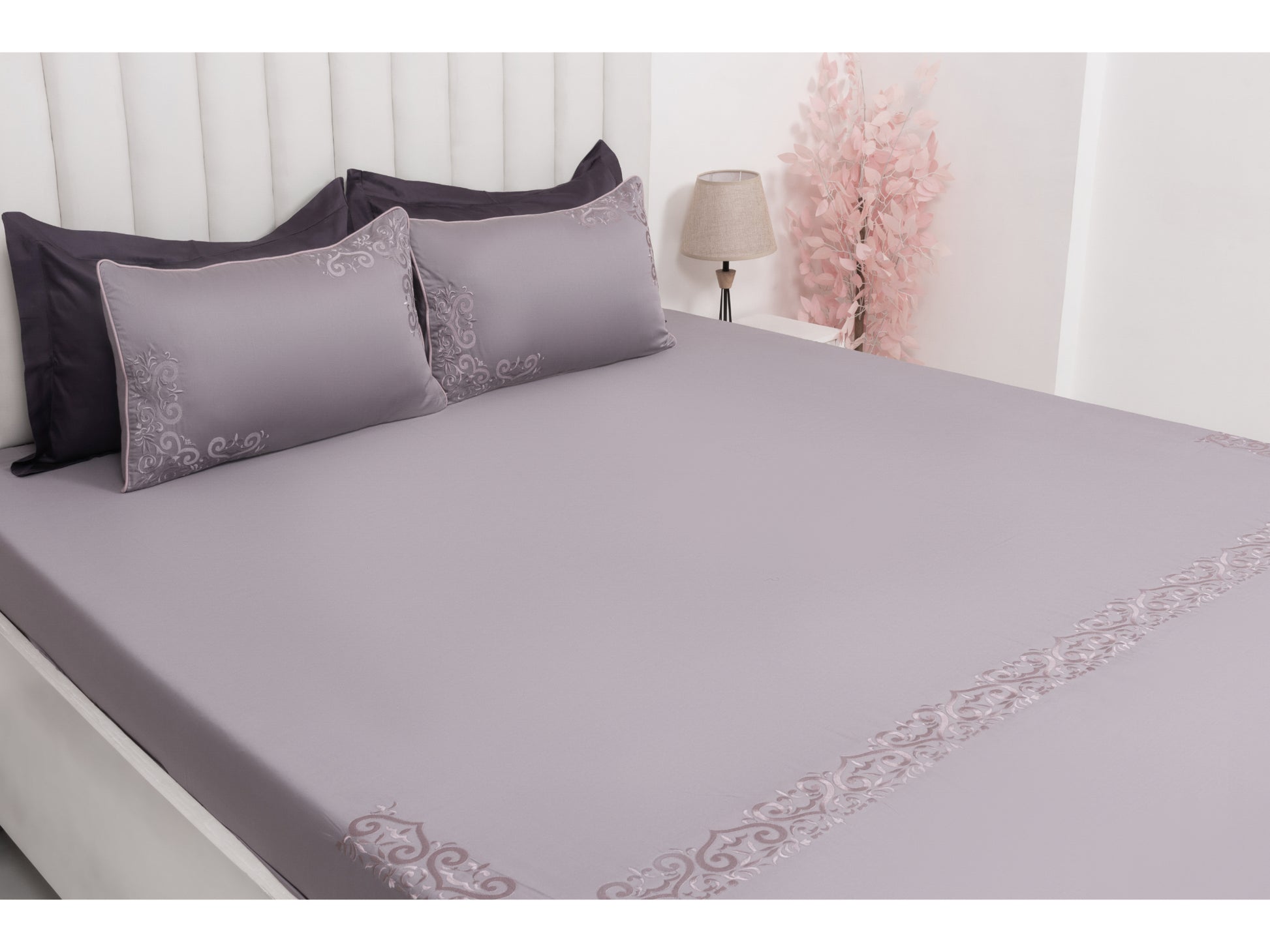 EMBROIDERY BEDSHEET 100% COTTON (3PCS) - Bedding Bliss