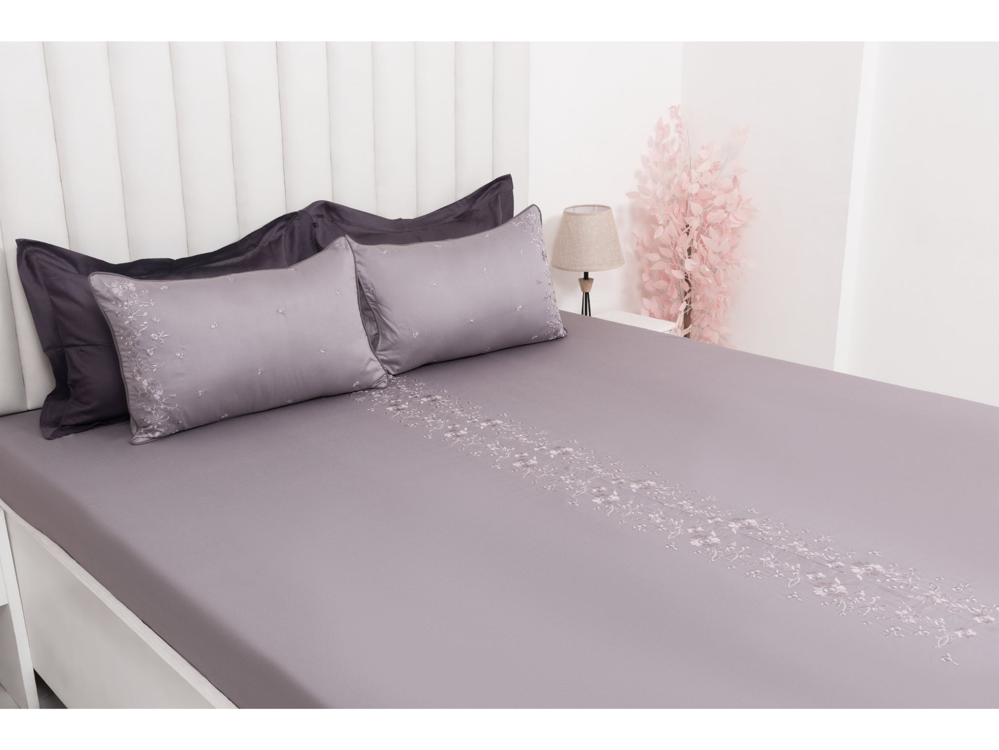 EMBROIDERY BEDSHEET 100% COTTON (3PCS) - Bedding Bliss