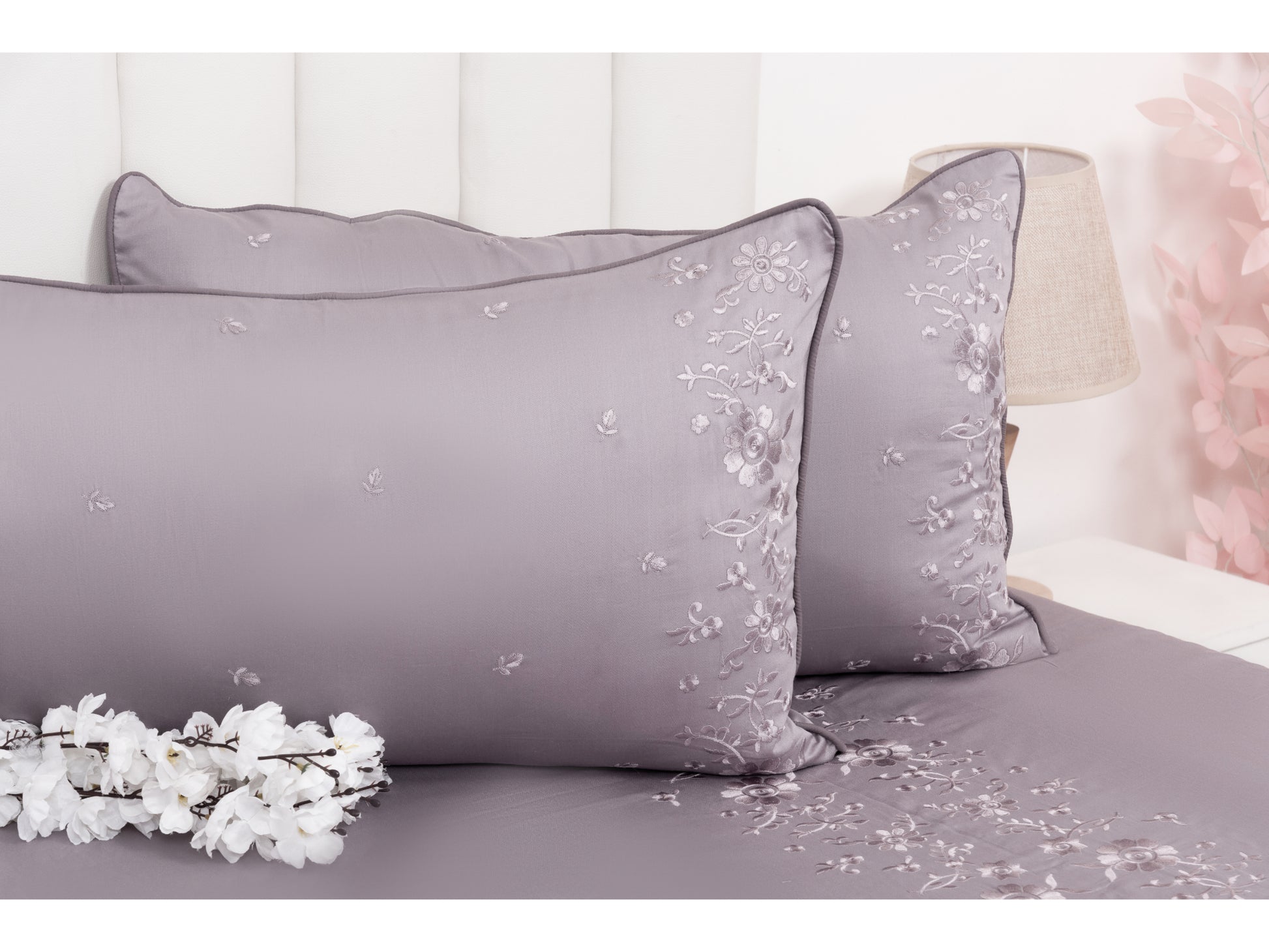 EMBROIDERY BEDSHEET 100% COTTON (3PCS) - Bedding Bliss