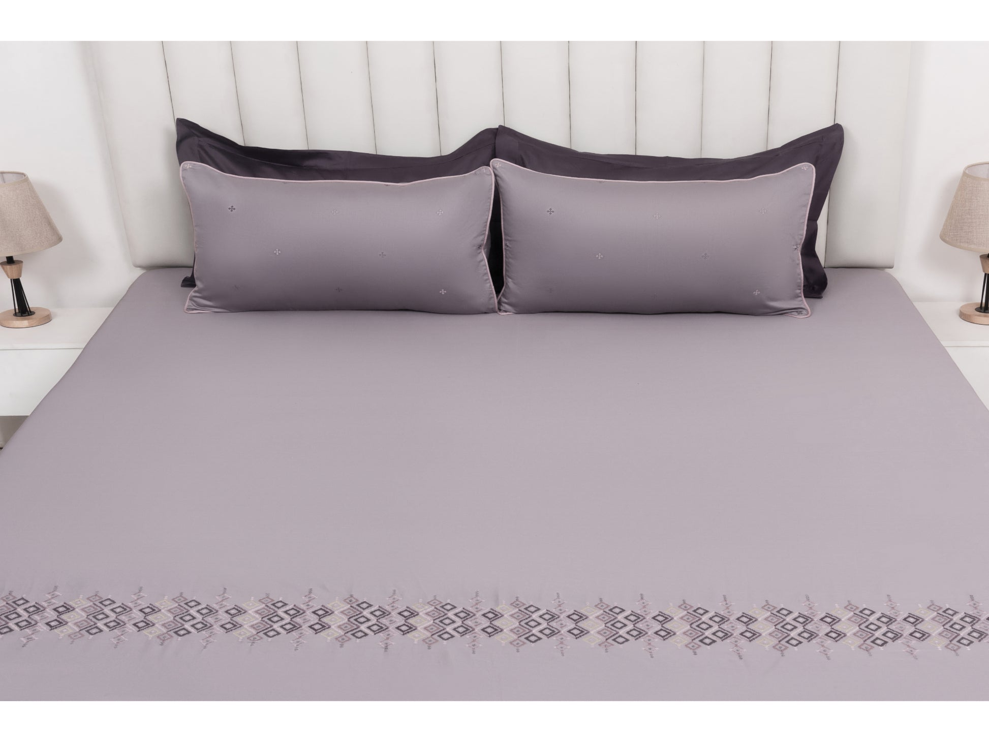 EMBROIDERY BEDSHEET 100% COTTON (3PCS) - Bedding Bliss