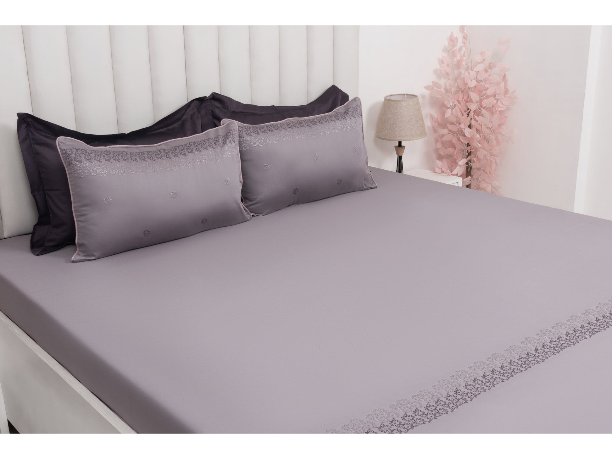 EMBROIDERY BEDSHEET 100% COTTON (3PCS) - Bedding Bliss
