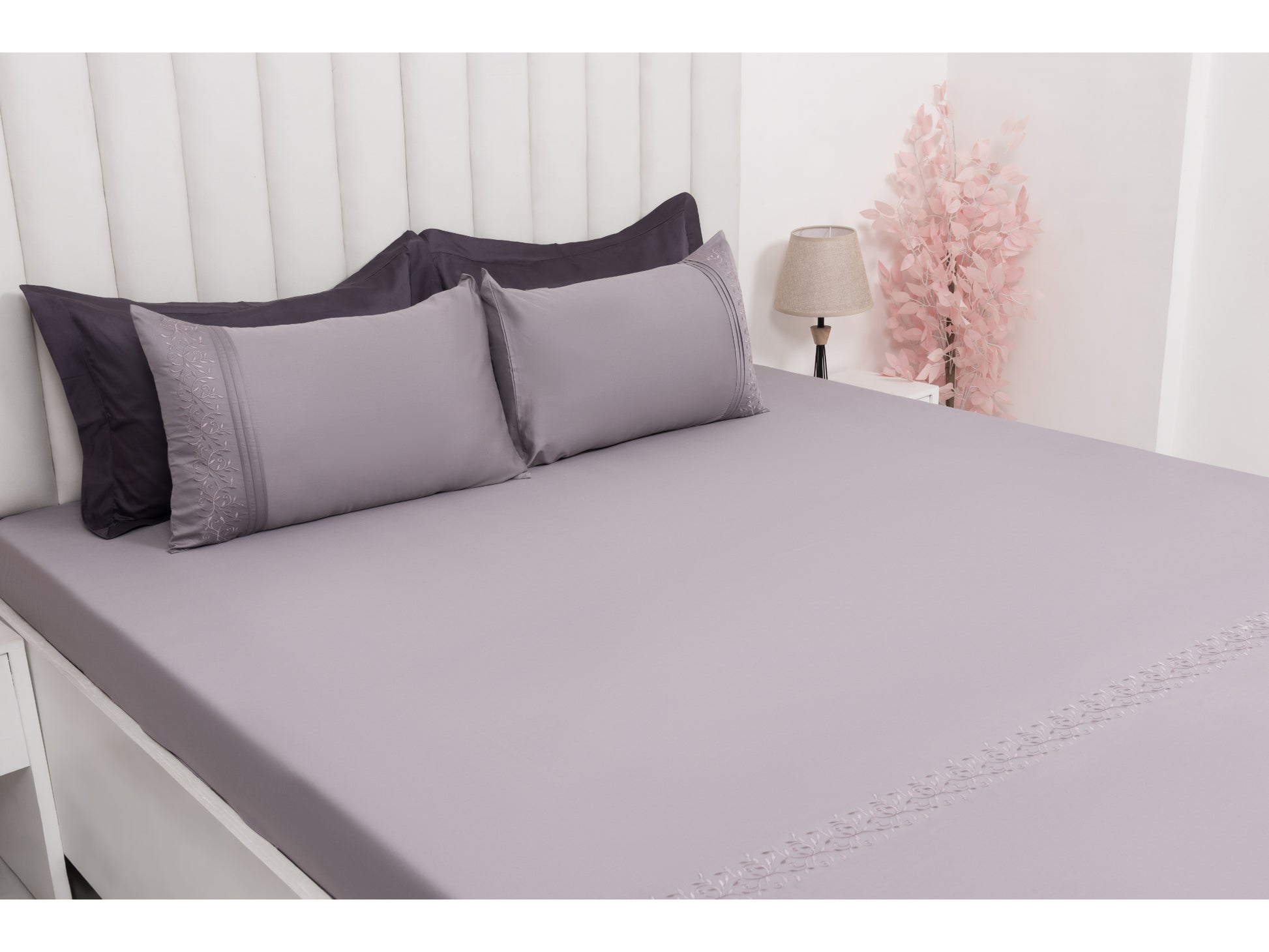 EMBROIDERY BEDSHEET 100% COTTON (3PCS) - Bedding Bliss