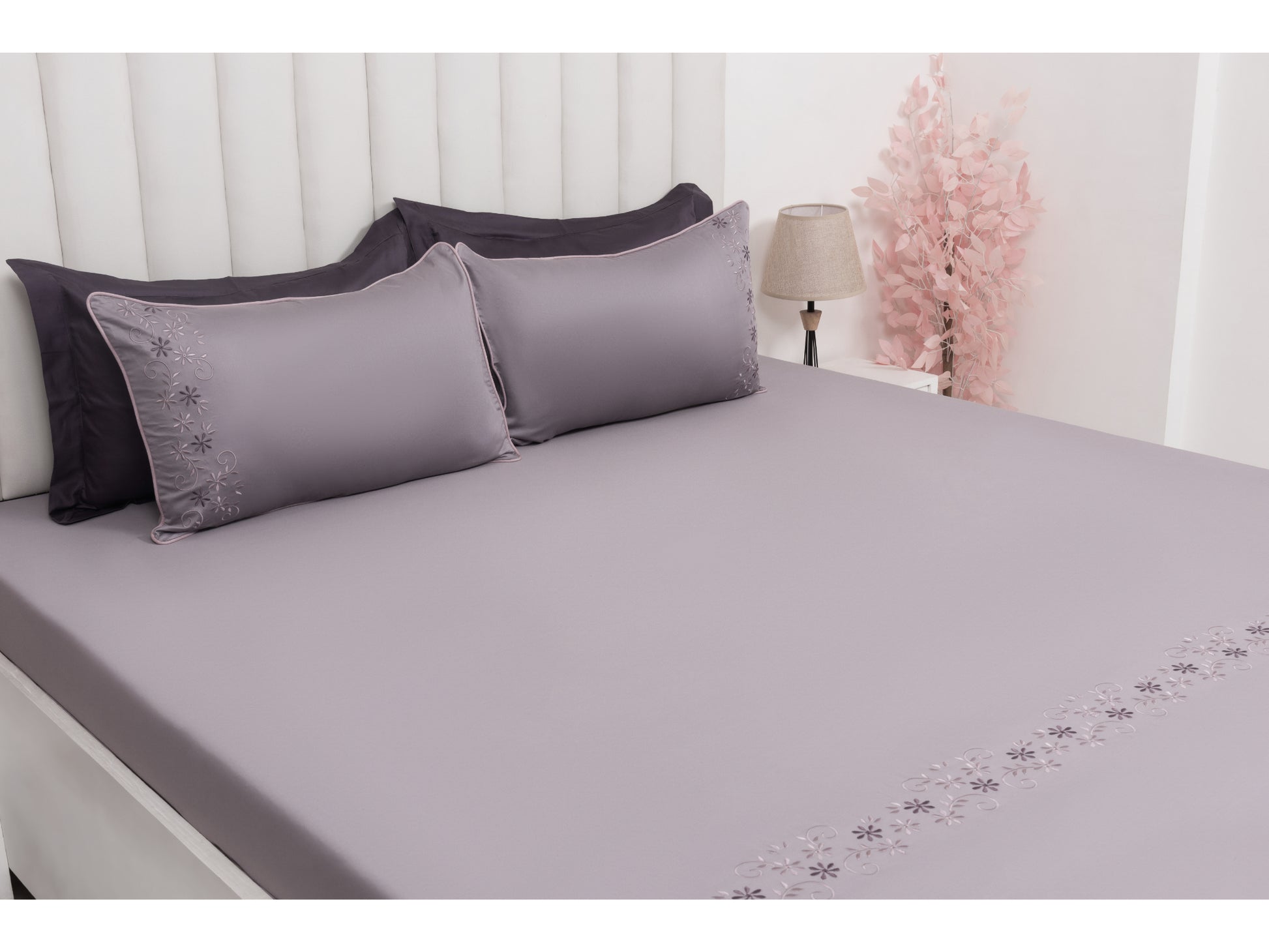 EMBROIDERY BEDSHEET 100% COTTON (3PCS) - Bedding Bliss