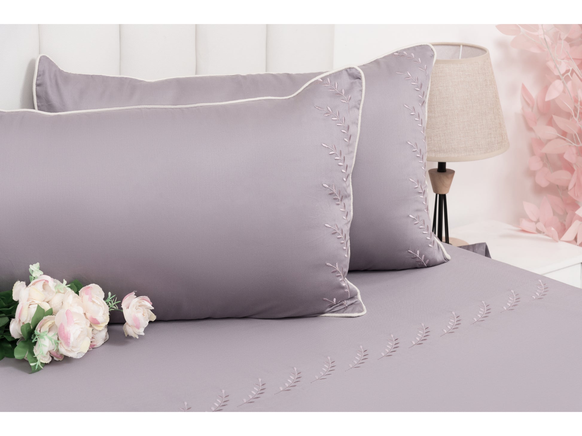 EMBROIDERY BEDSHEET 100% COTTON (3PCS) - Bedding Bliss