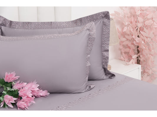 EMBROIDERY BEDSHEET 100% COTTON (3PCS) - Bedding Bliss
