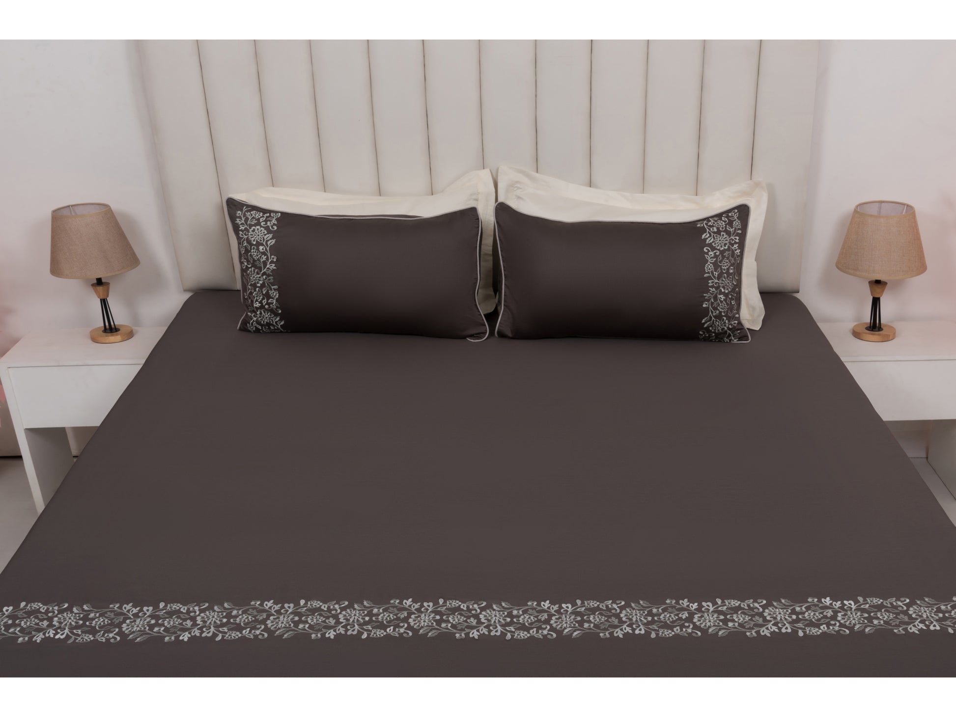 EMBROIDERY BEDSHEET 100% COTTON (3PCS) - Bedding Bliss