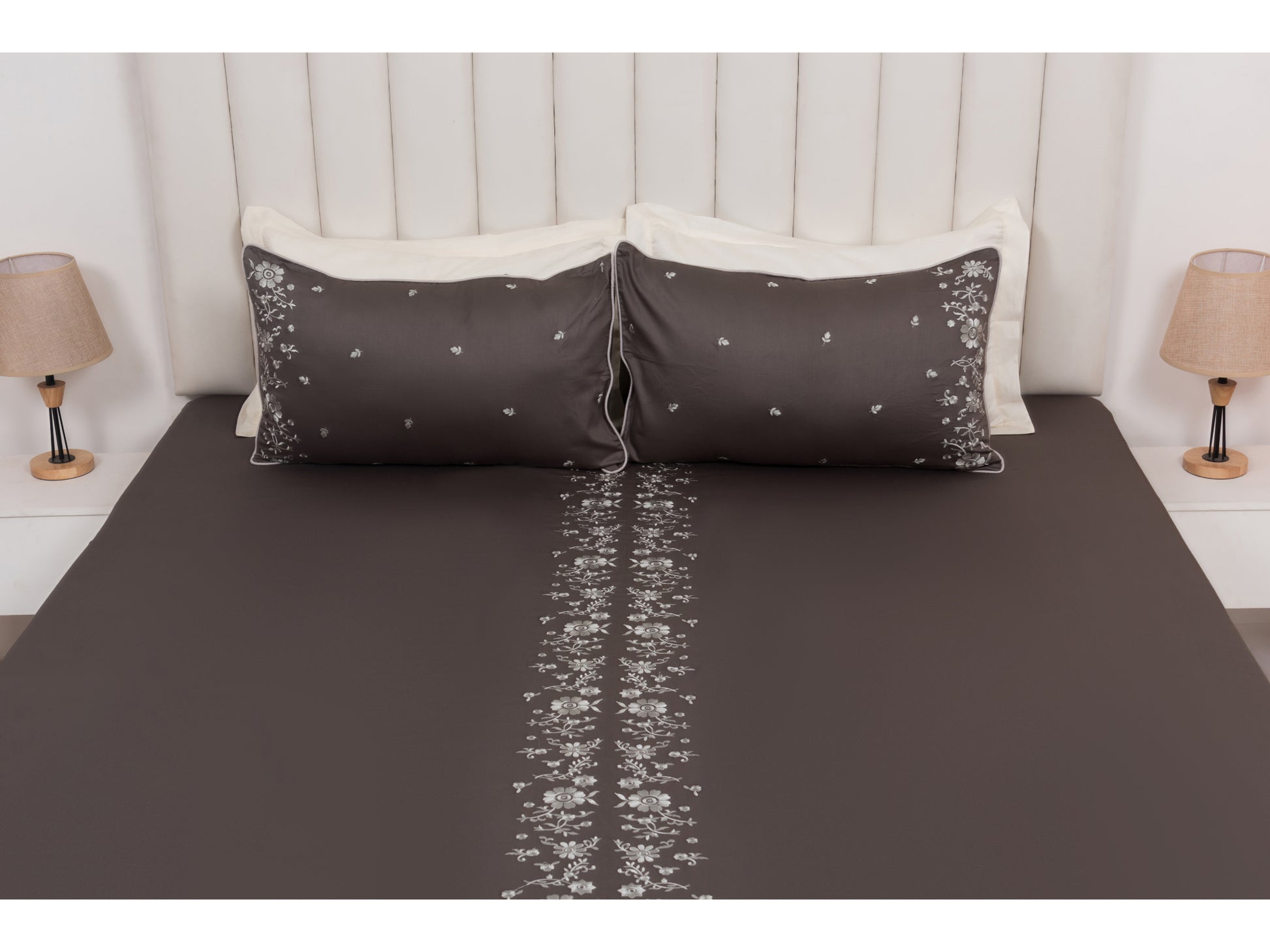EMBROIDERY BEDSHEET 100% COTTON (3PCS) - Bedding Bliss
