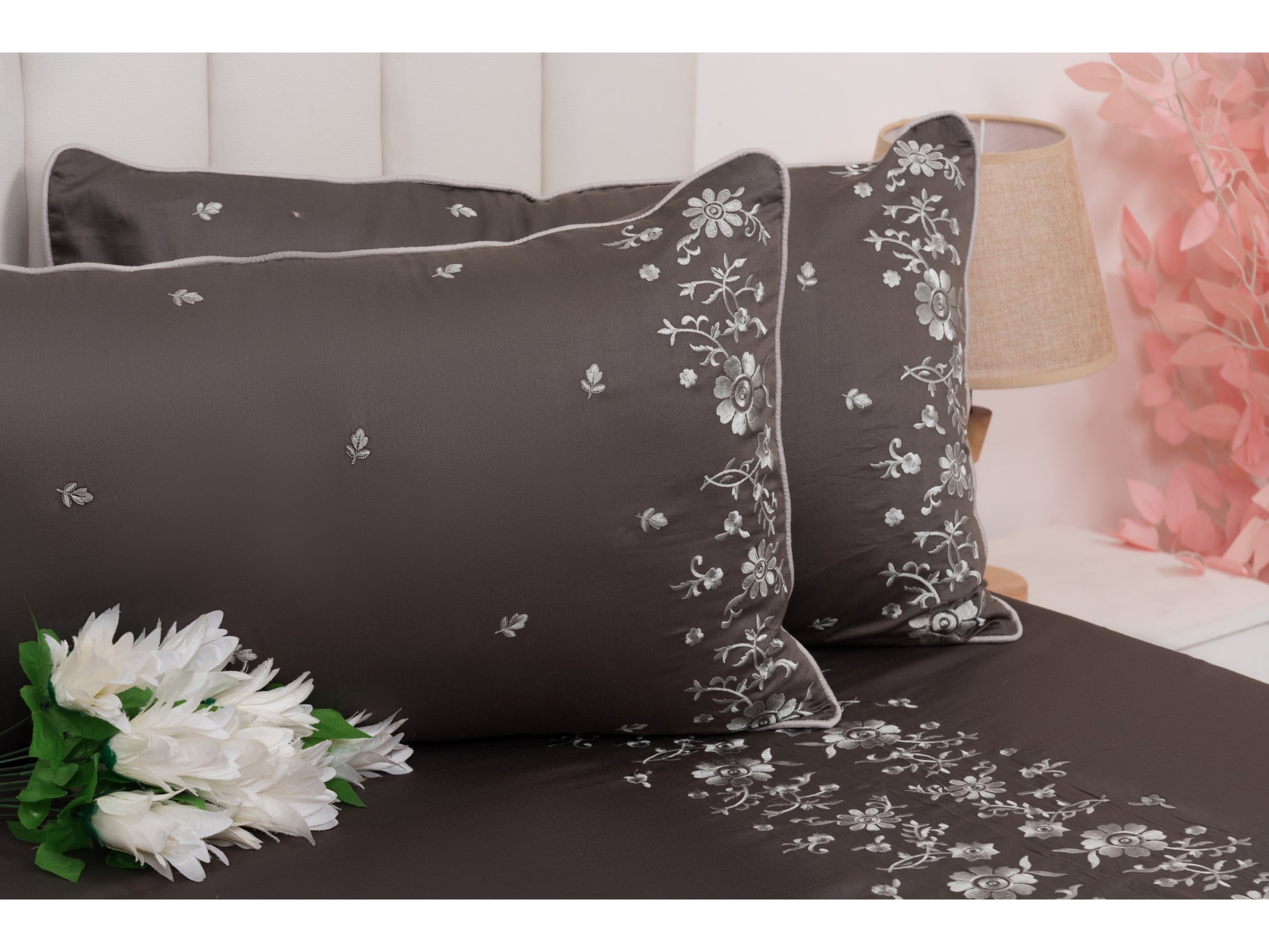 EMBROIDERY BEDSHEET 100% COTTON (3PCS) - Bedding Bliss