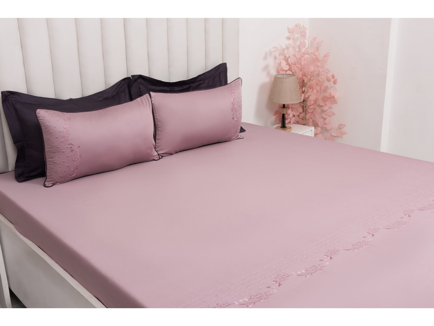 EMBROIDERY BEDSHEET 100% COTTON (3PCS) - Bedding Bliss