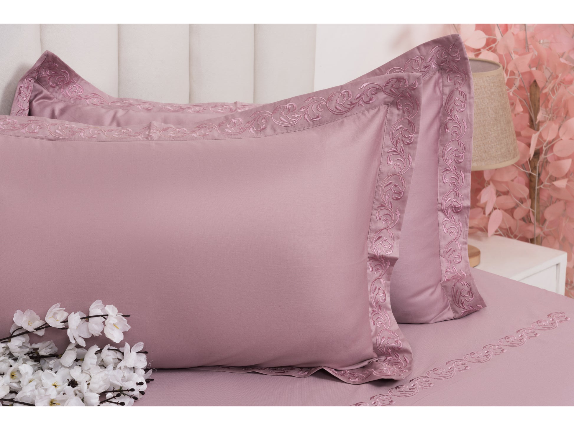 EMBROIDERY BEDSHEET 100% COTTON (3PCS) - Bedding Bliss