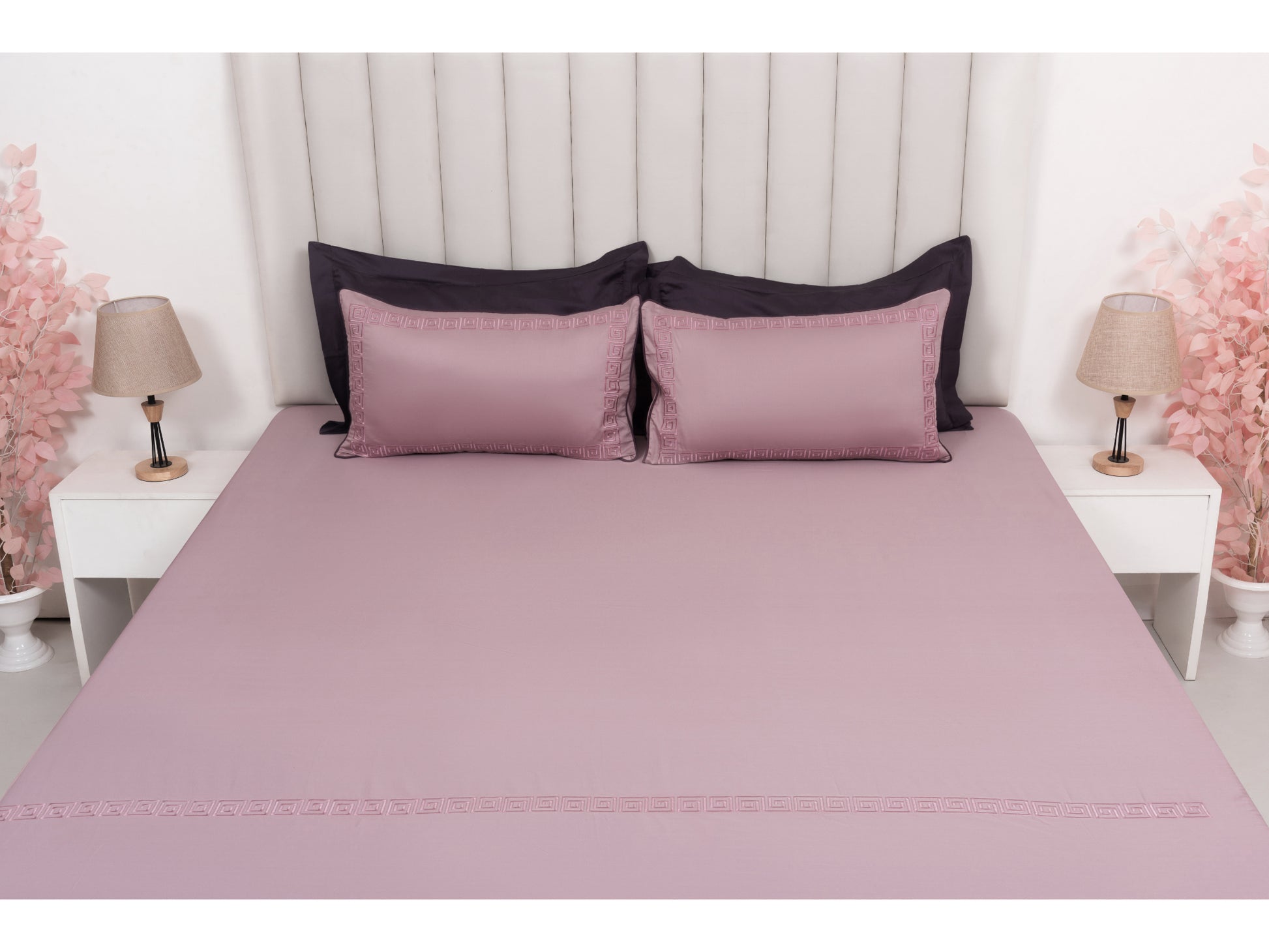 EMBROIDERY BEDSHEET 100% COTTON (3PCS) - Bedding Bliss