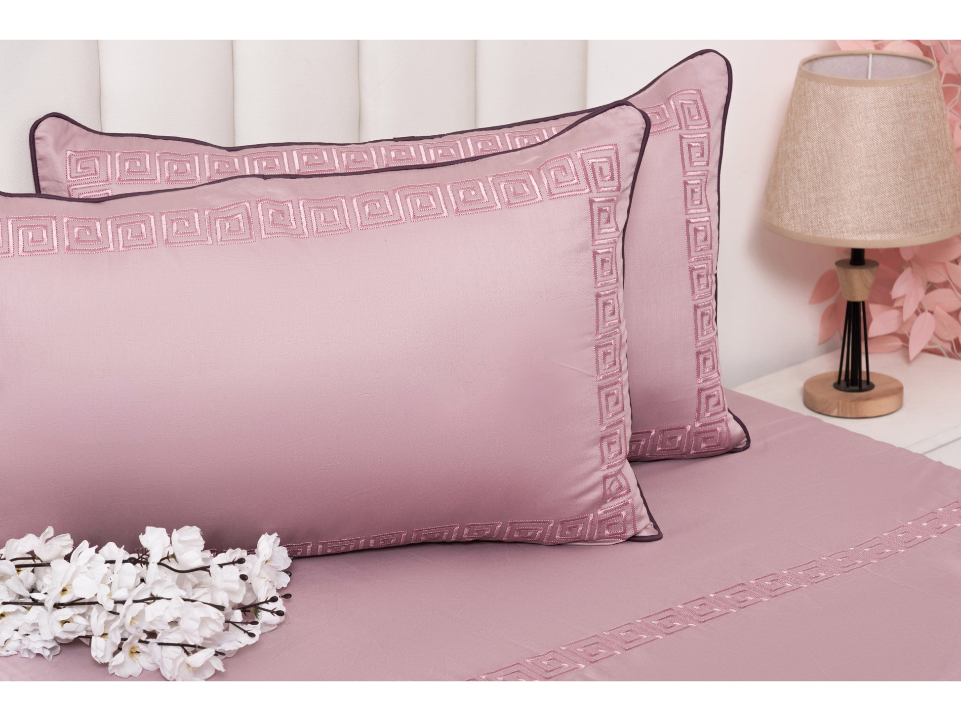EMBROIDERY BEDSHEET 100% COTTON (3PCS) - Bedding Bliss