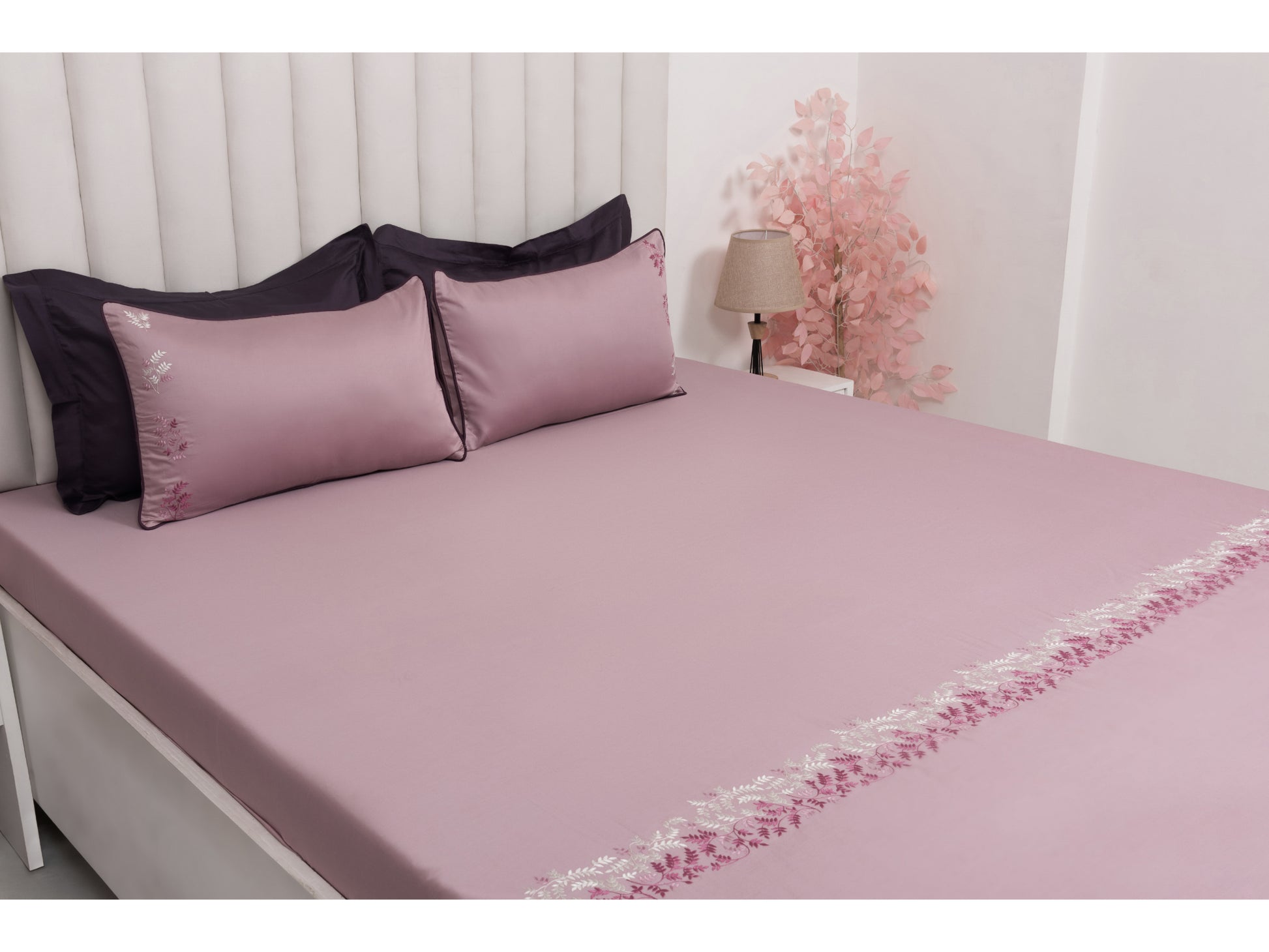 EMBROIDERY BEDSHEET 100% COTTON (3PCS) - Bedding Bliss