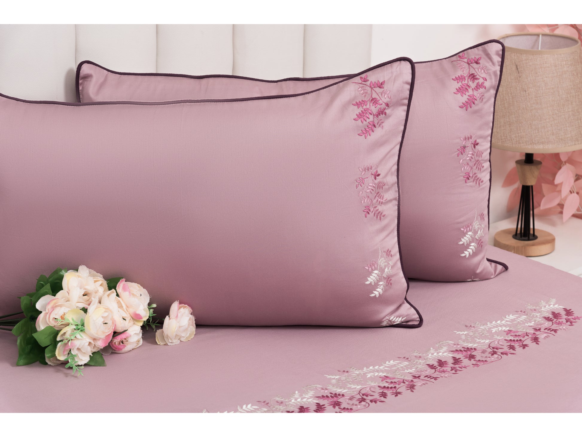 EMBROIDERY BEDSHEET 100% COTTON (3PCS) - Bedding Bliss