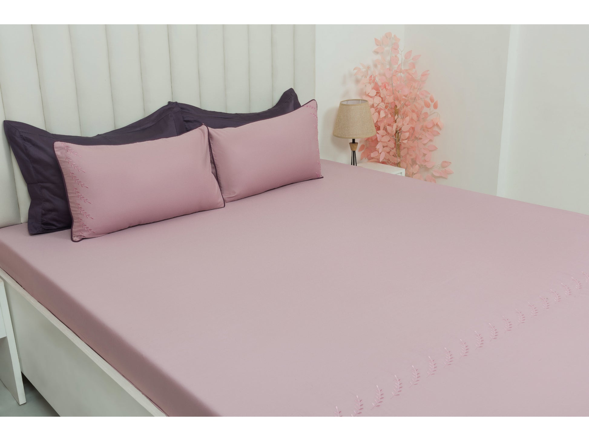 EMBROIDERY BEDSHEET 100% COTTON (3PCS) - Bedding Bliss